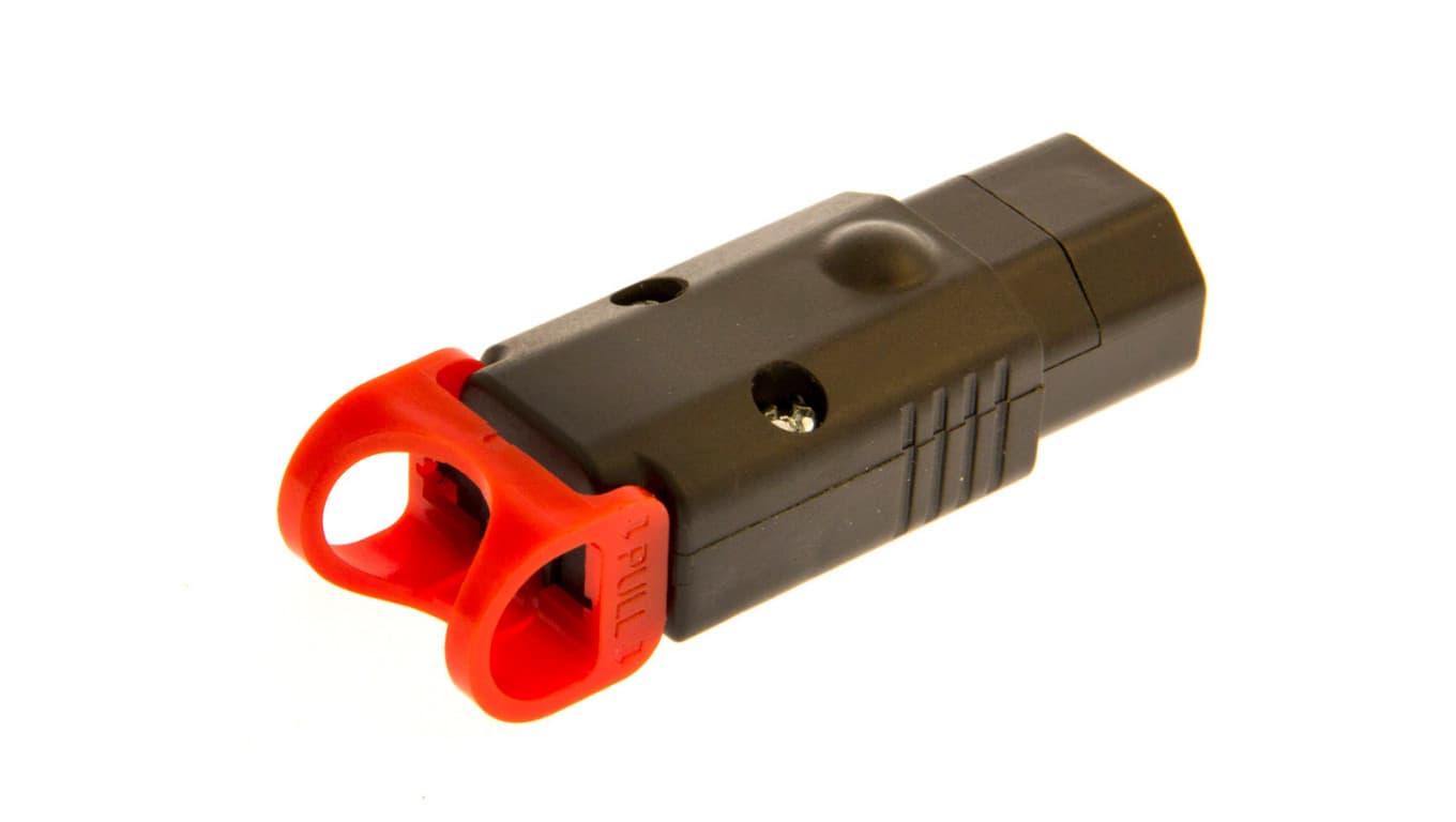 

Złącze zasilające do zarobienia z blokadą IEC LOCK+ OPEN/C13 Ż IEC-PA130100BK