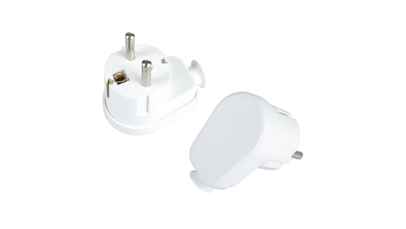 

Wtyczka kątowa rozbieralna Uni-Schuko WT-16U biała Montis MT018-B Produkt POLSKI 5841159 MT-018B