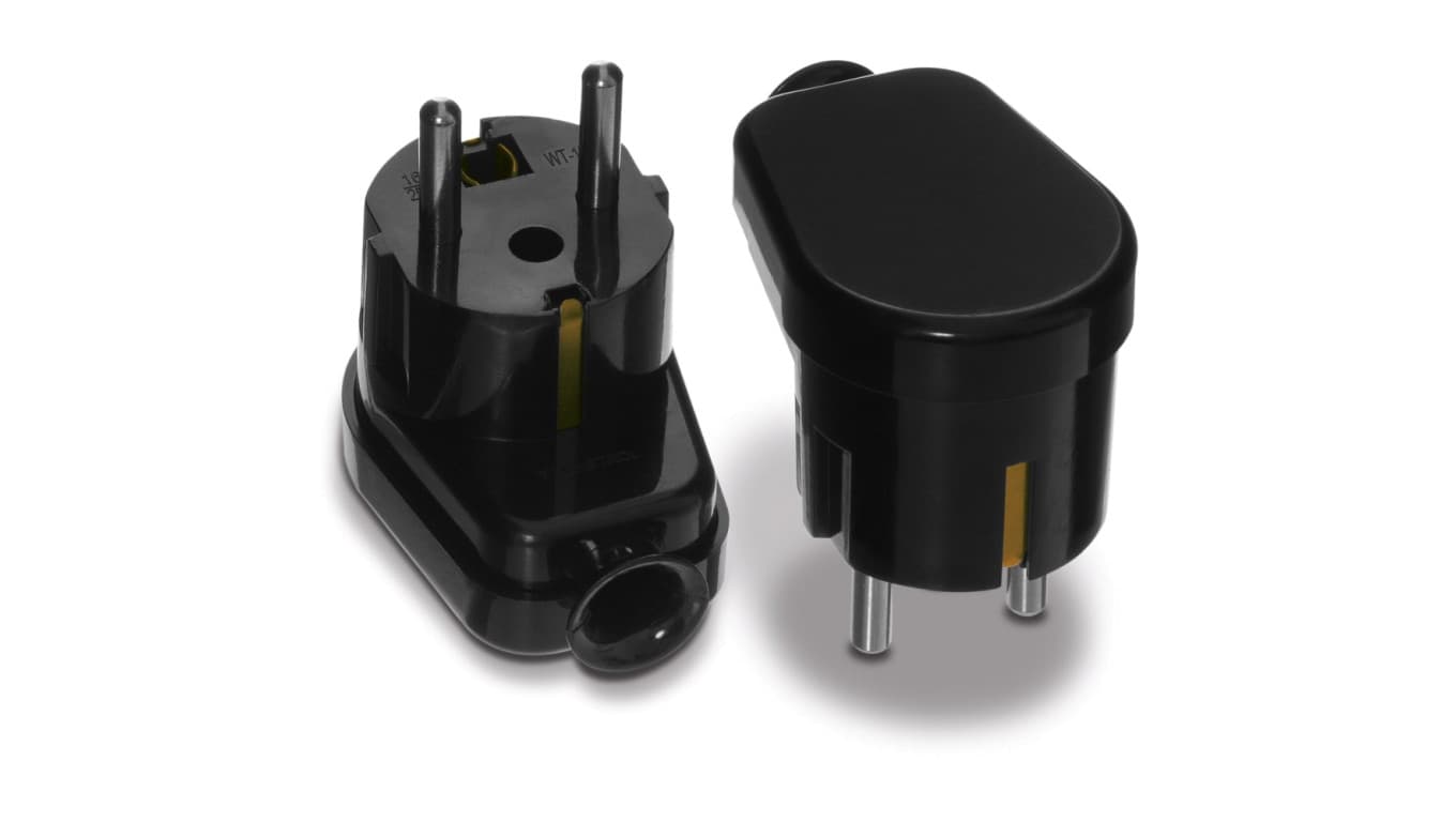 

Wtyczka kątowa rozbieralna Uni-Schuko WT-16U czarna Montis MT018-C Produkt POLSKI 5841160 MT018-C