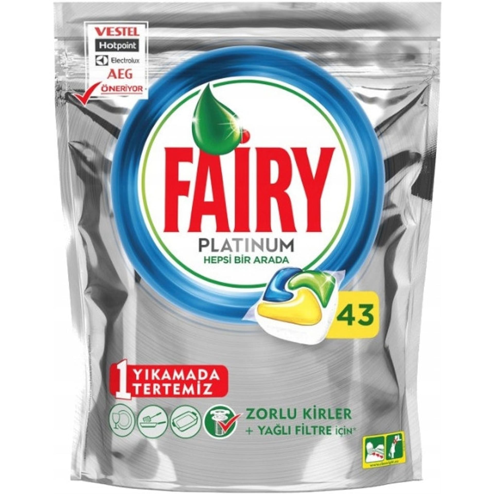 

Kapsułki do zmywarki FAIRY Platinum (43 kapsułki) LEMON, 43 kapsułki) lemo