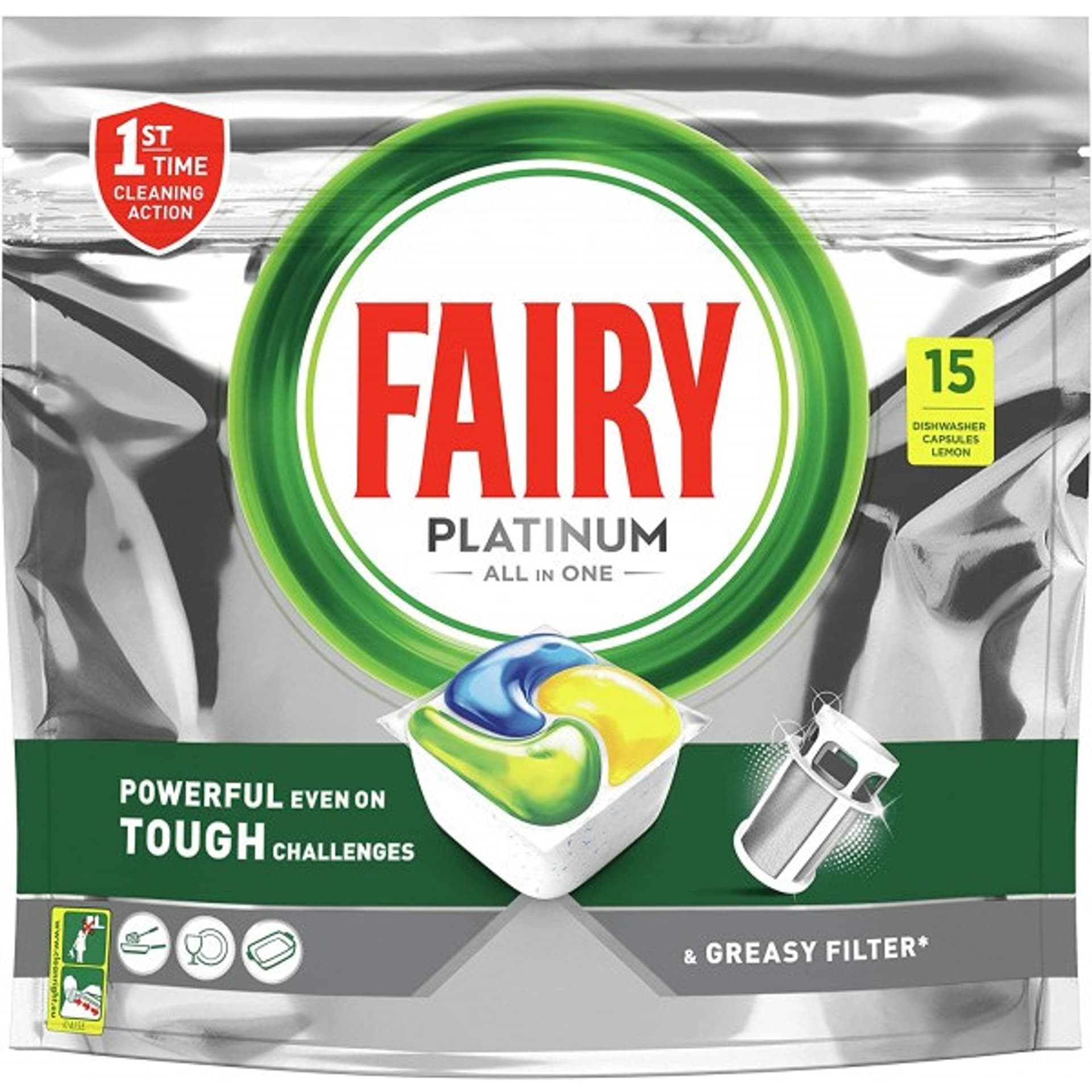 

Kapsułki do zmywarki FAIRY Platinum (15 kapsułek) LEMON, 15 kapsułek) lemo