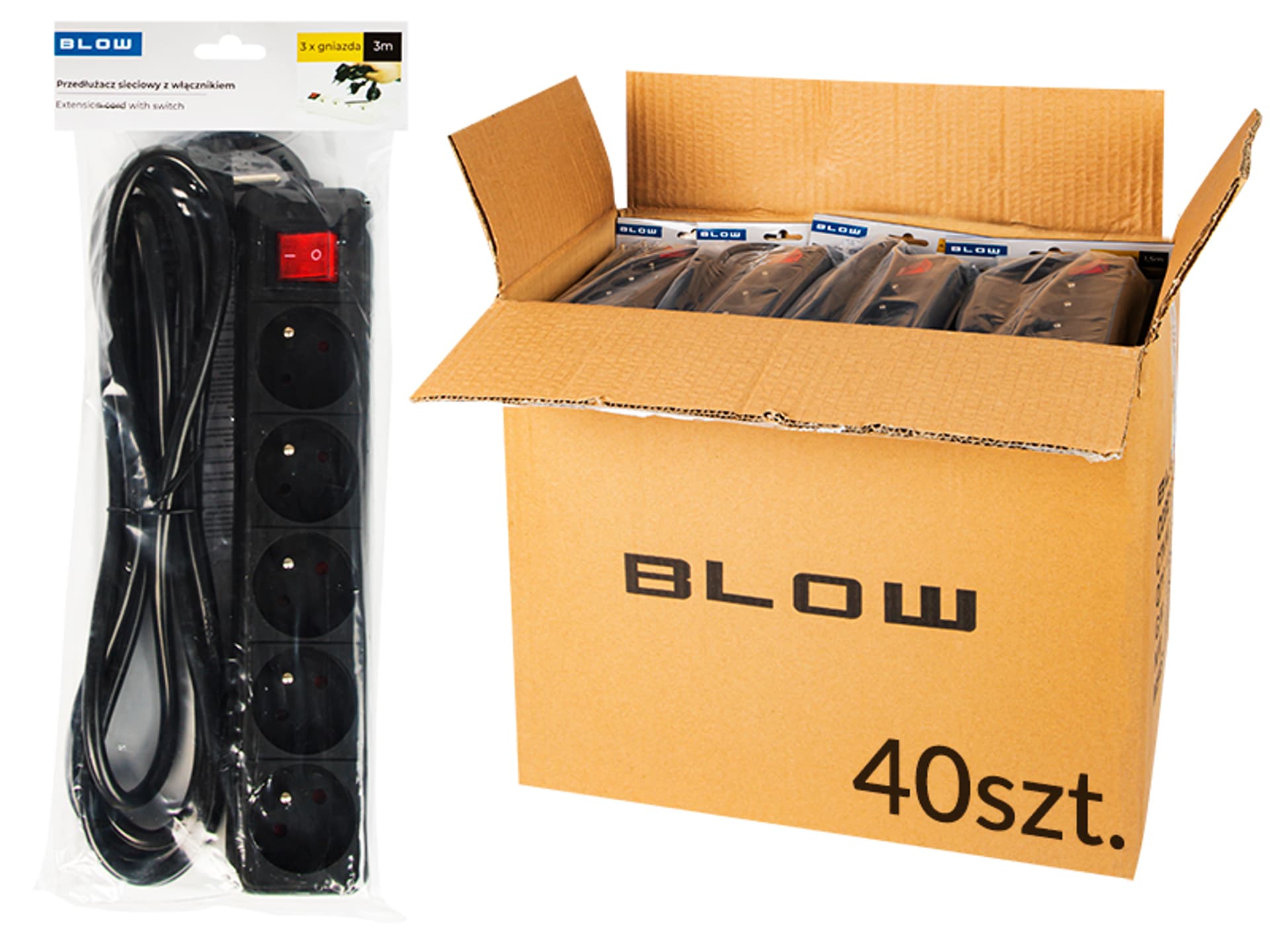 

98-547# Przedłużacz pr-570wsp 3m 5gu 3x1,5cz op