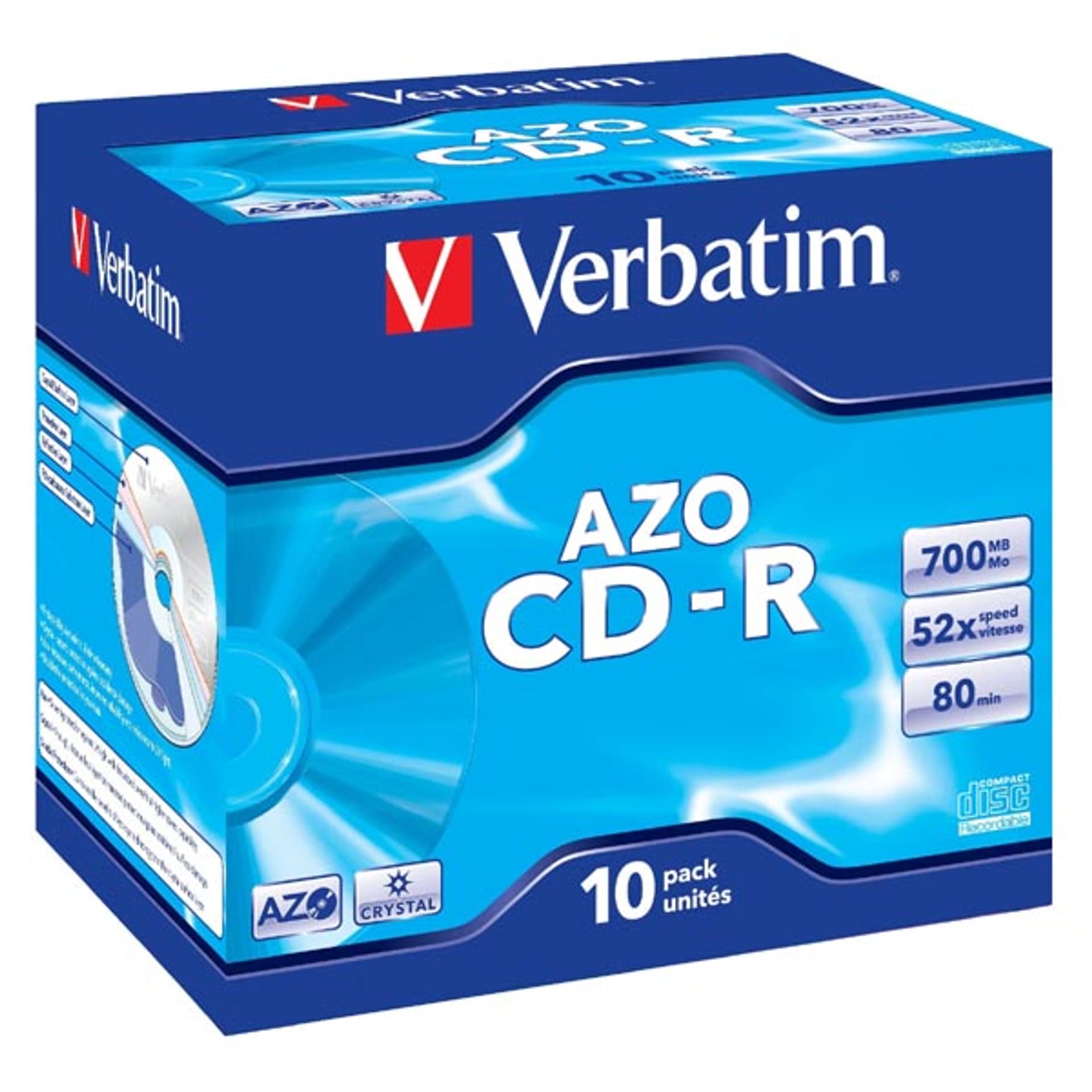 

CD-R VERBATIM 700 MB 52x Jewel Case 10 szt.