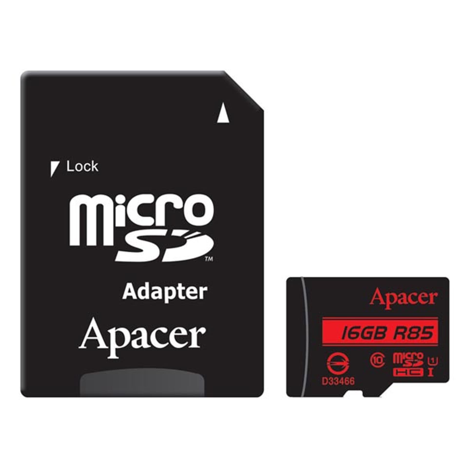 

Apacer Karta pamięci Secure Digital Card V10, 16GB, micro SDHC, AP16GMCSH10U5-R, UHS-I U1 (Class 10), z adapterm, Class 10)/z adapter