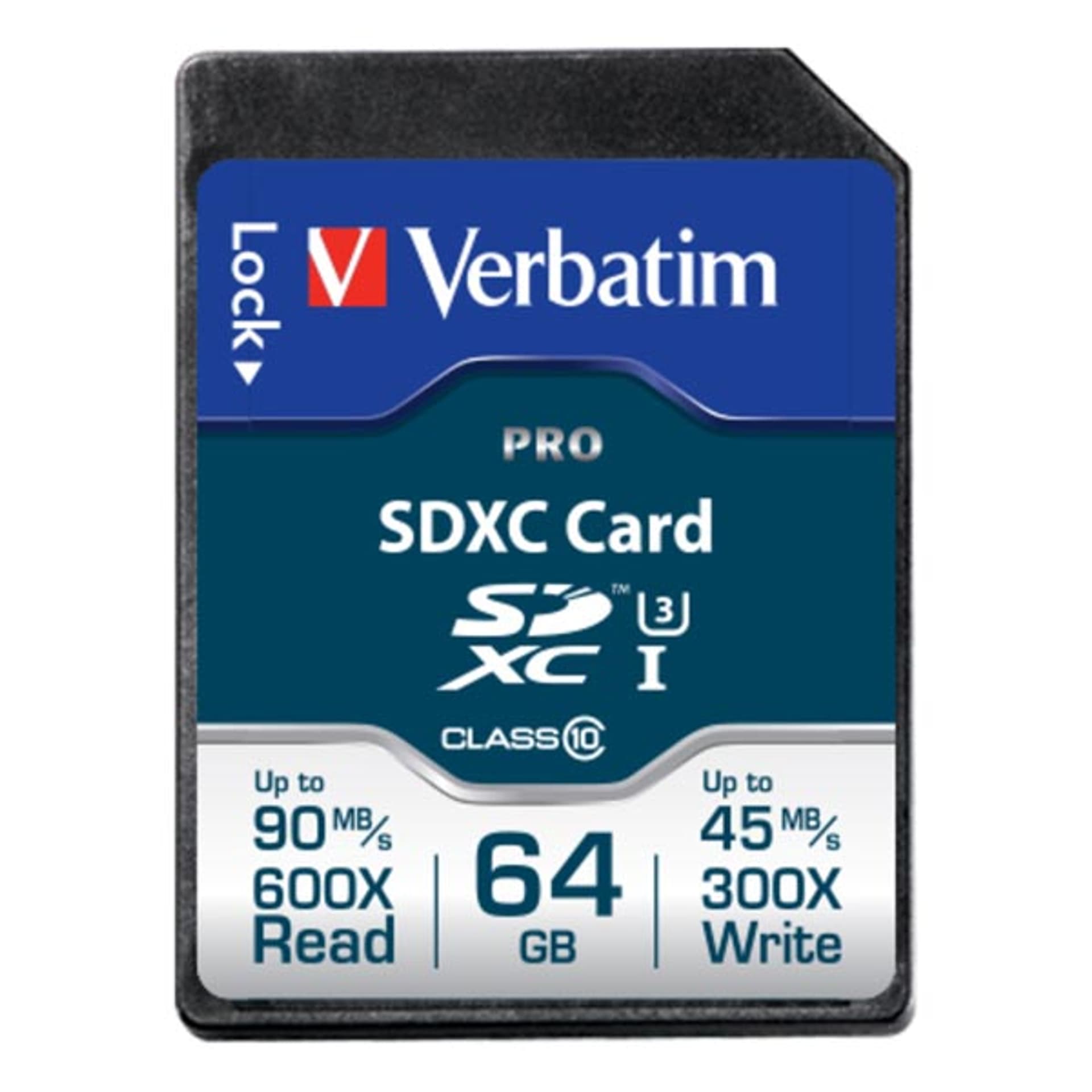 

Verbatim Karta pamięci Secure Digital Card Pro U3, 64GB, SDXC, 47022, UHS-I U3 (Class 10), V30, Class 10)/v3