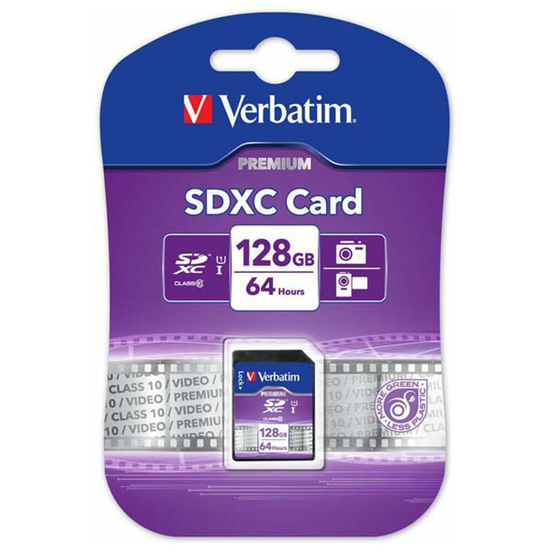 

Verbatim Karta pamięci Secure Digital Card Premium U1, 128GB, SDXC, 44025, UHS-I U1 (Class 10)