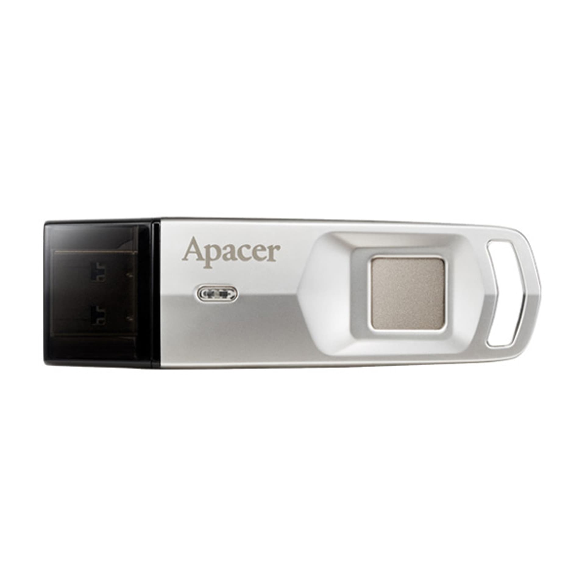 

Apacer USB flash disk, USB 3.0, 64GB, AH651, srebrny, AP64GAH651S-1, USB A, czytnik linii papilarnych