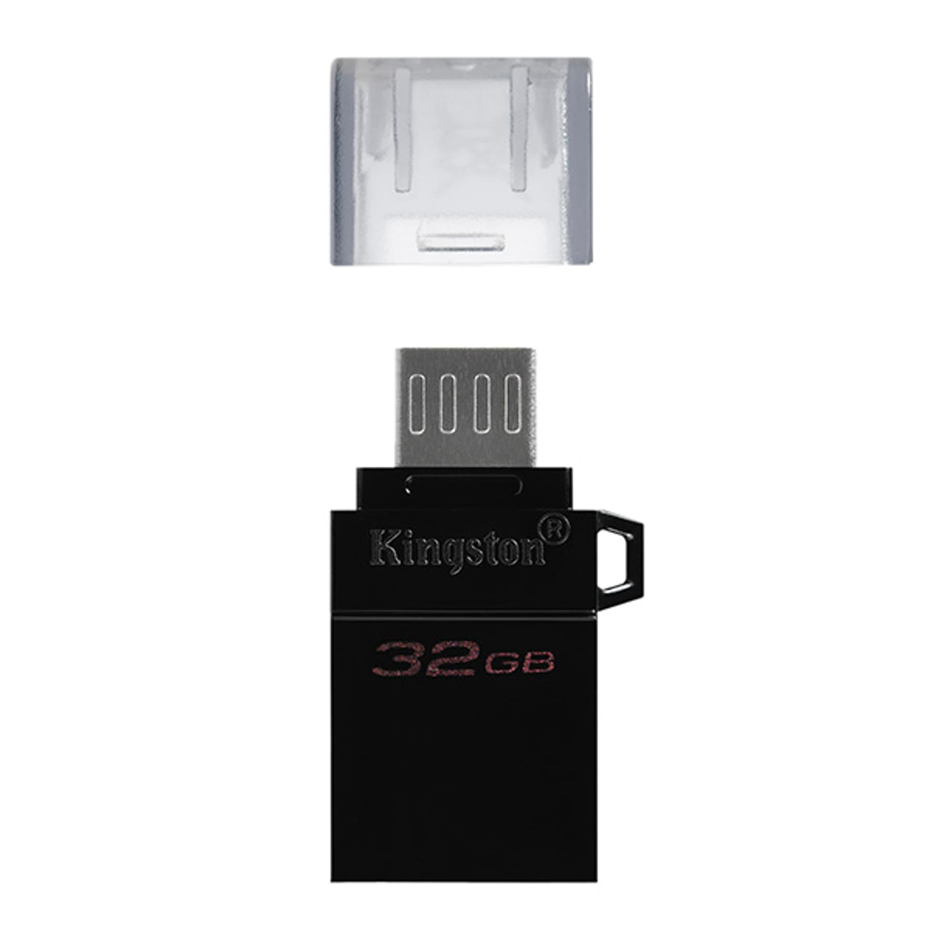 

Kingston USB flash disk OTG, USB 3.0, 32GB, Data Traveler microDuo3 G2, czarny, DTDUO3G2/32GB, USB A / USB Micro B