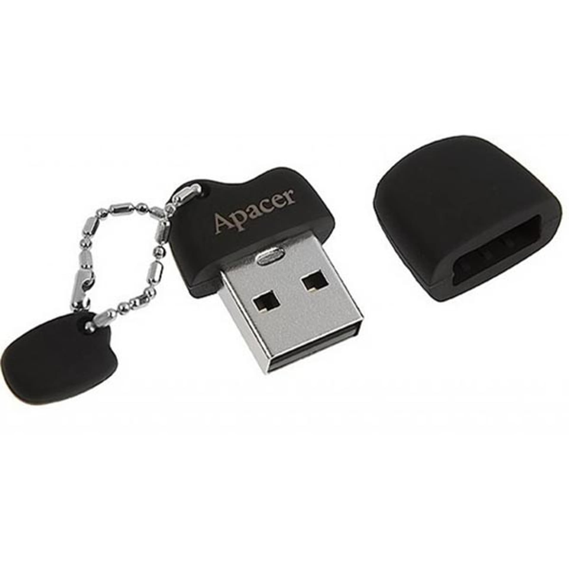 

Apacer USB flash disk, USB 2.0, 64GB, AH118, czarny, AP64GAH118B-1, USB A, z osłoną