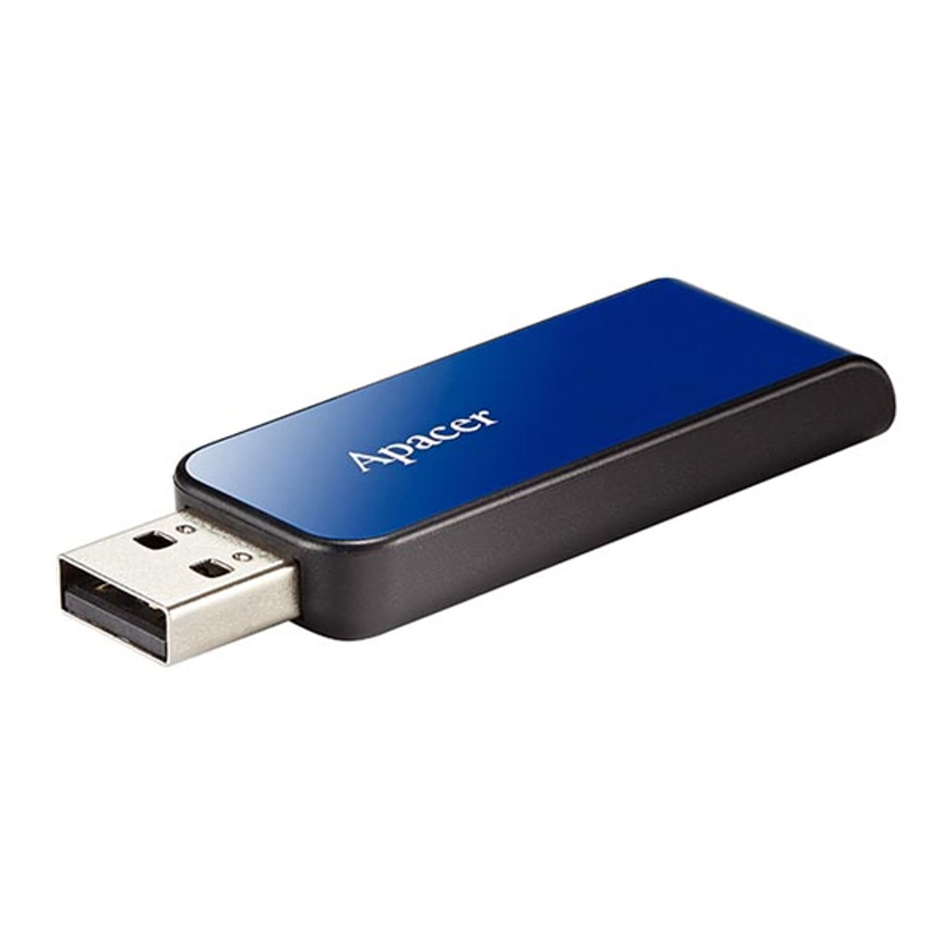 

Apacer USB flash disk, USB 2.0, 64GB, AH334, niebieski, AP64GAH334U-1, USB A, z wysuwanym złączem