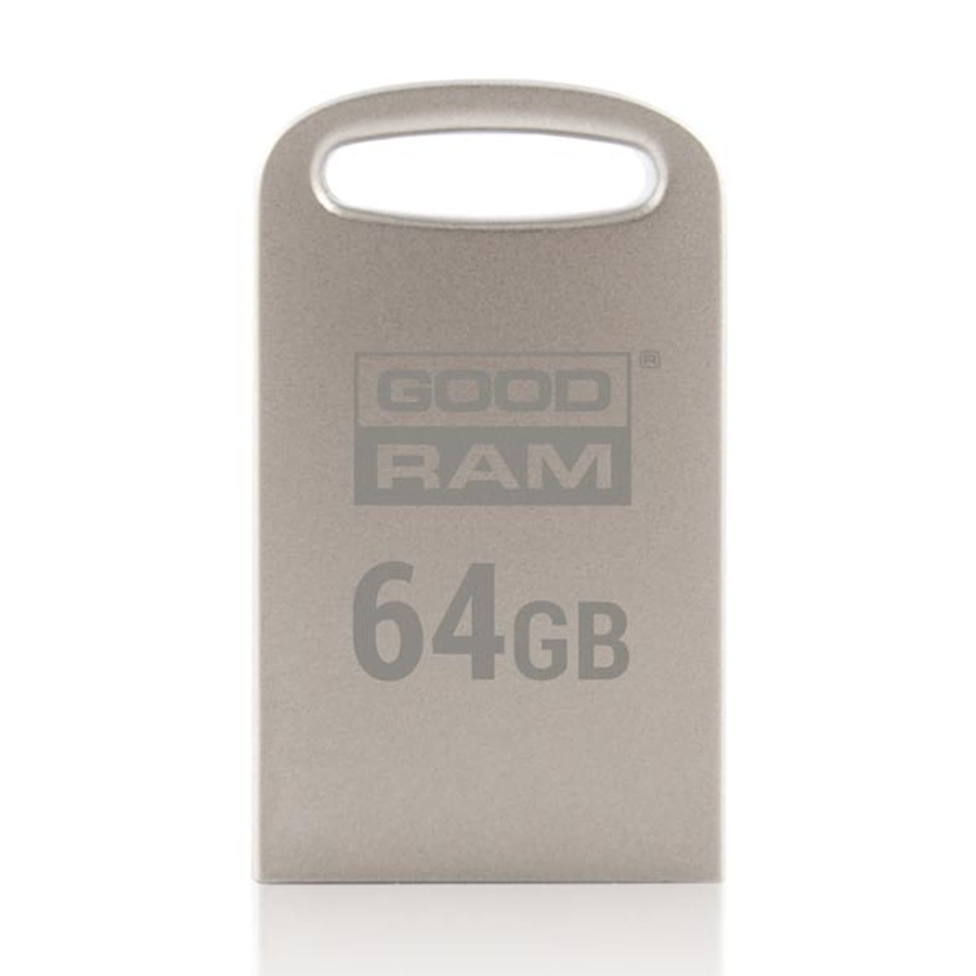 

Goodram USB flash disk, USB 3.0, 64GB, UPO3, srebrny, UPO3-0640S0R11, USB A, z oczkiem na brelok