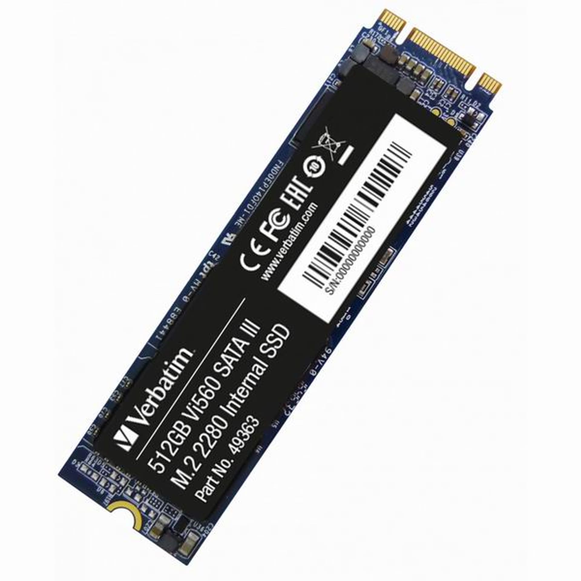 

Dysk SSD wewnętrzny Verbatim wewnętrzny M.2 SATA III, 512GB, Vi560, 49363, 560 MB/s-R, 520 MB/s-W