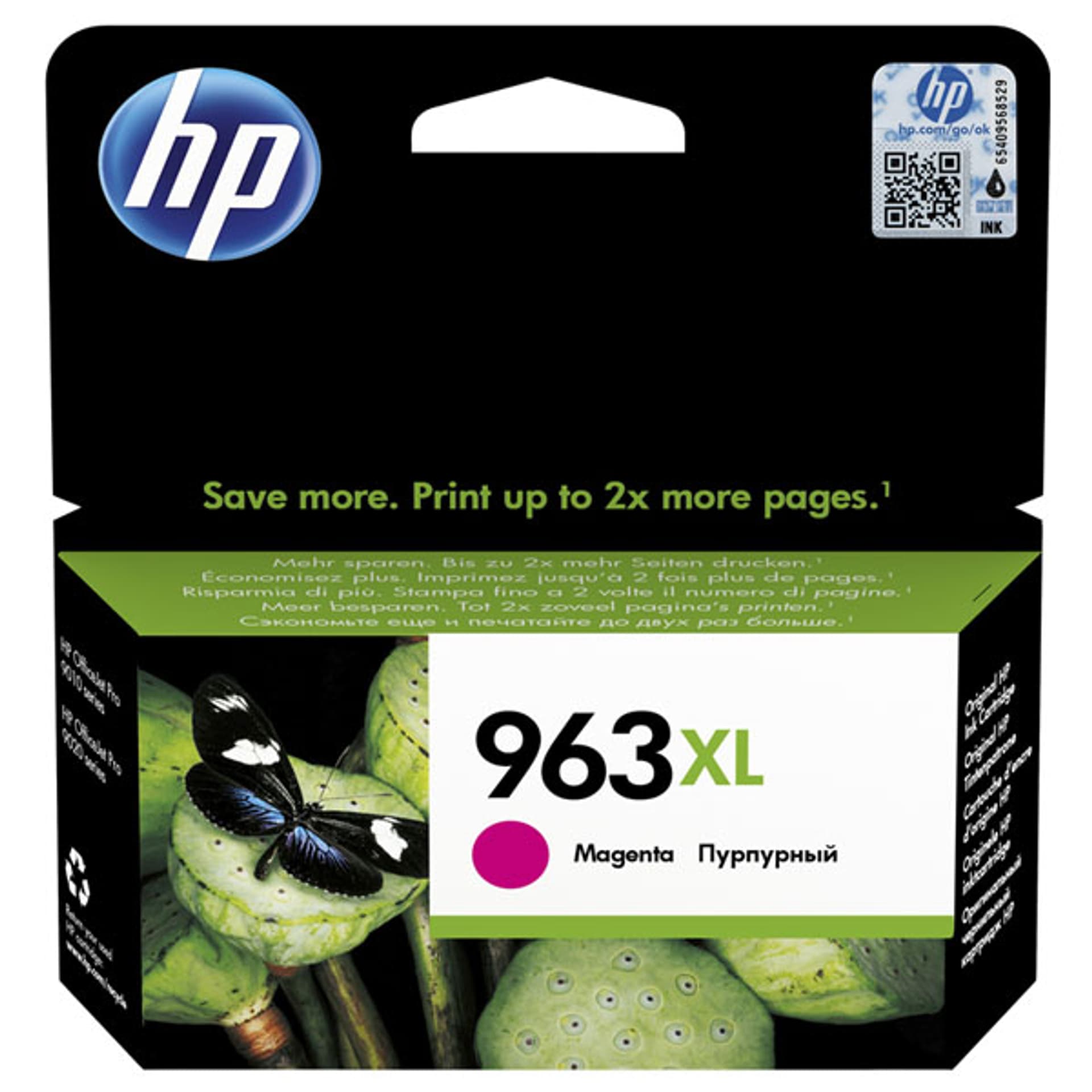 

HP oryginalny ink / tusz 3JA28AE#301, HP 963XL, magenta, blistr, 1600s, 22.92ml, high capacity, HP Officejet Pro 9012, 9014, 9015,