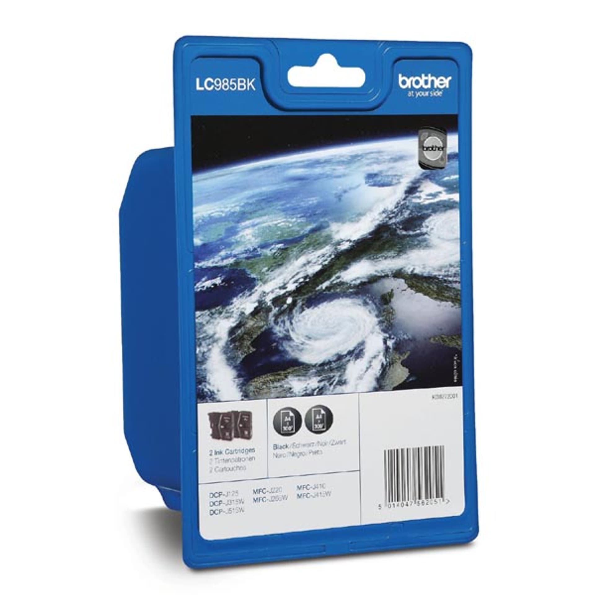 

Brother oryginalny ink / tusz LC-985BKBP2, black, 300s, 2szt, Brother DCP-J7000, J7500, J9000