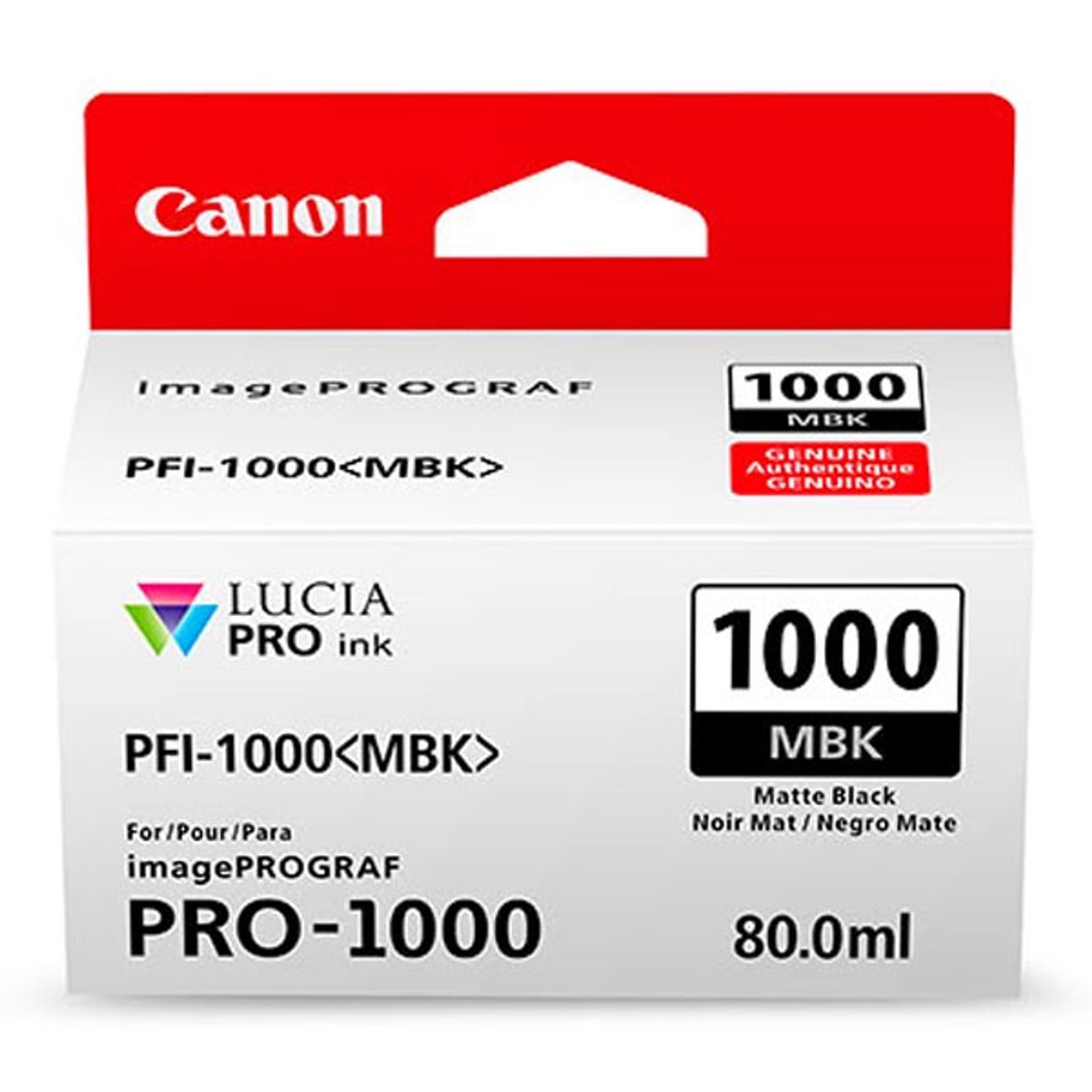 

Canon oryginalny ink / tusz PFI-1000 MBK, czarny mat, 5490s, 80ml, 0545C001, Canon imagePROGRAF PRO-1000