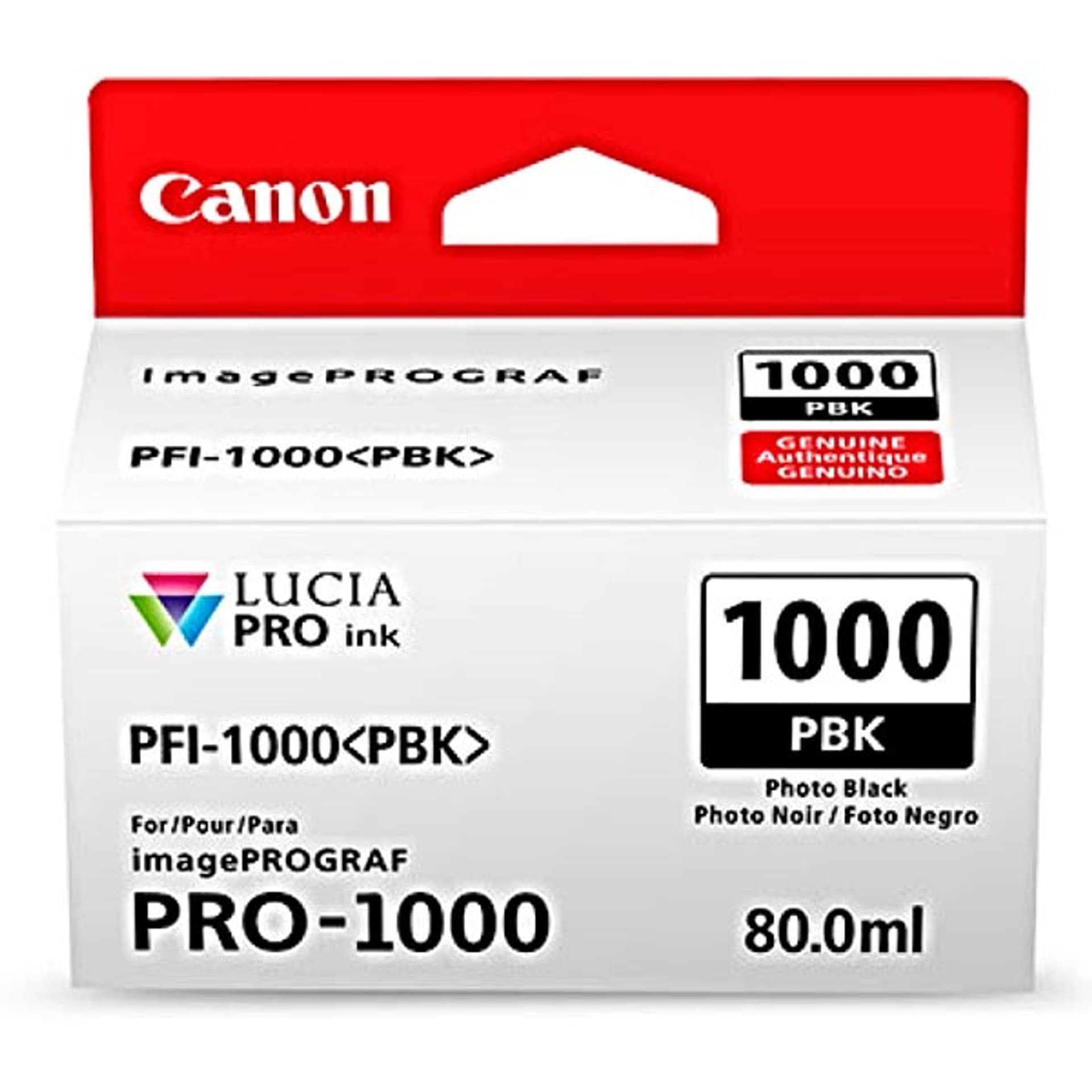 

Canon oryginalny ink / tusz PFI-1000 PBK, photo black, 2205s, 80ml, 0546C001, Canon imagePROGRAF PRO-1000