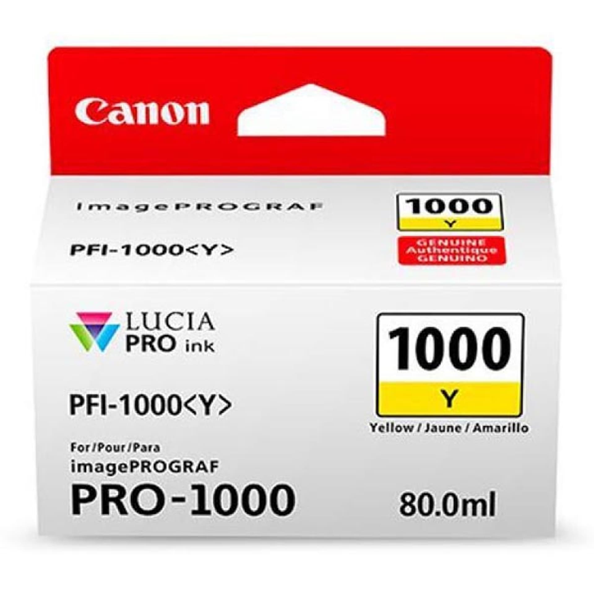 

Canon oryginalny ink / tusz PFI-1000 Y, yellow, 3365s, 80ml, 0549C001, Canon imagePROGRAF PRO-1000