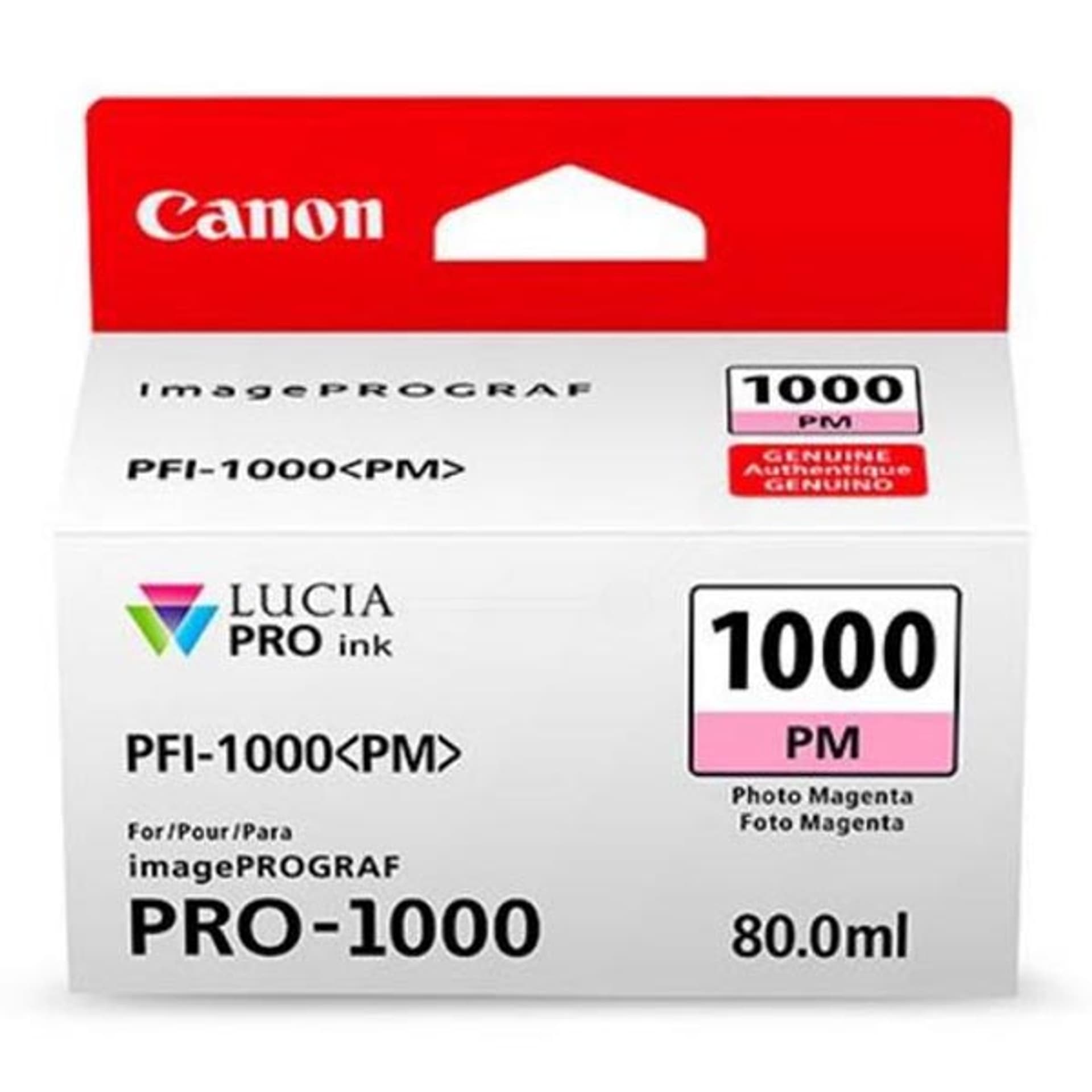 

Canon oryginalny ink / tusz PFI-1000 PM, photo magenta, 3755s, 80ml, 0551C001, Canon imagePROGRAF PRO-1000