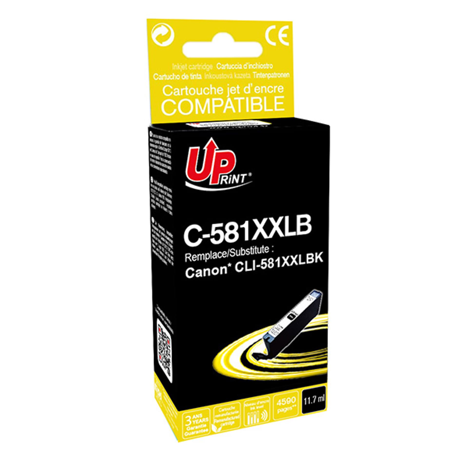 

UPrint kompatybilny ink / tusz z CLI-581BK XXL, black, 11,7ml, C-581XXLB, very high capacity, dla Canon PIXMA TR7550, TR8550, TS61