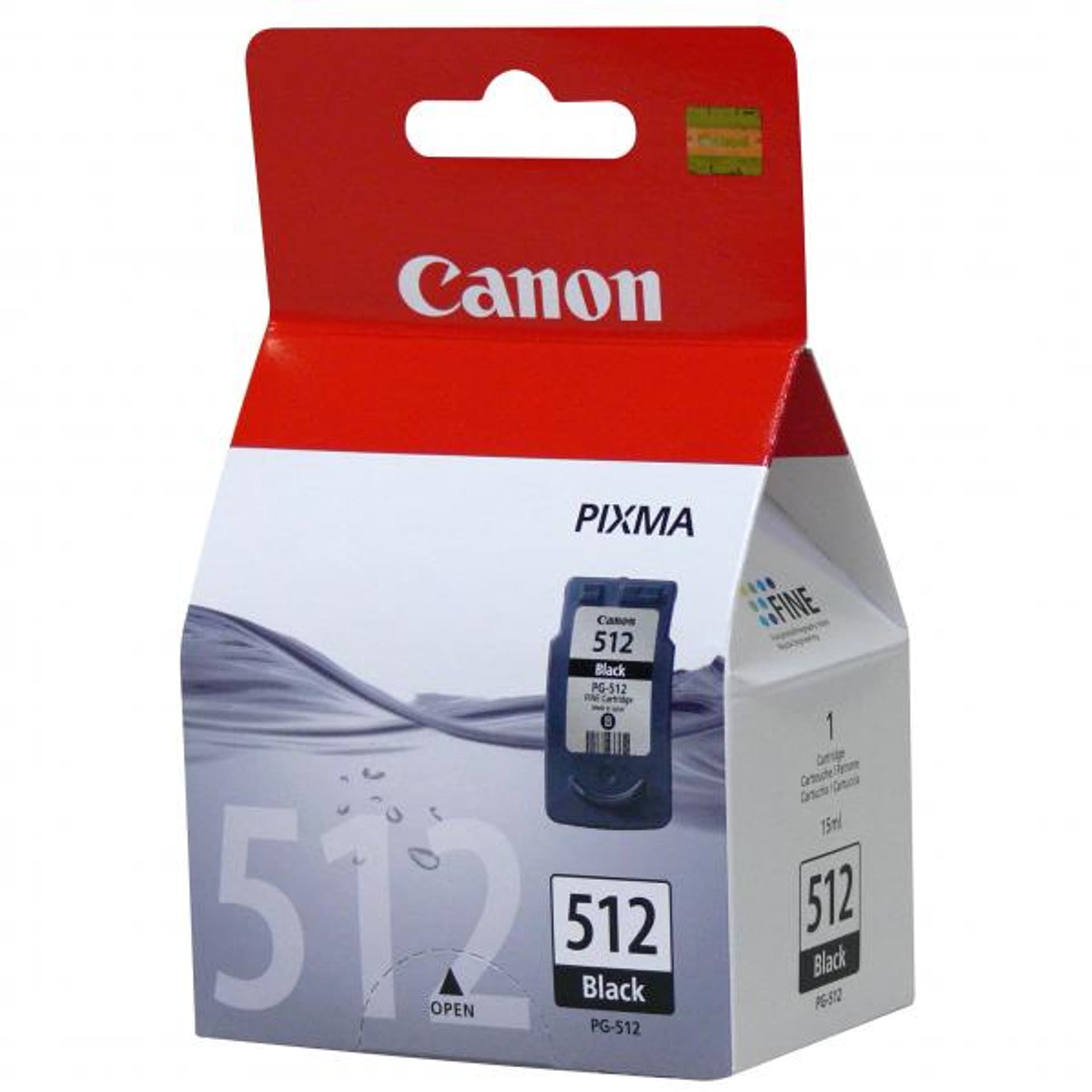 

Canon oryginalny ink / tusz PG512BK, black, blistr z ochroną, 400s, 15ml, 2969B009, Canon MP240, 260