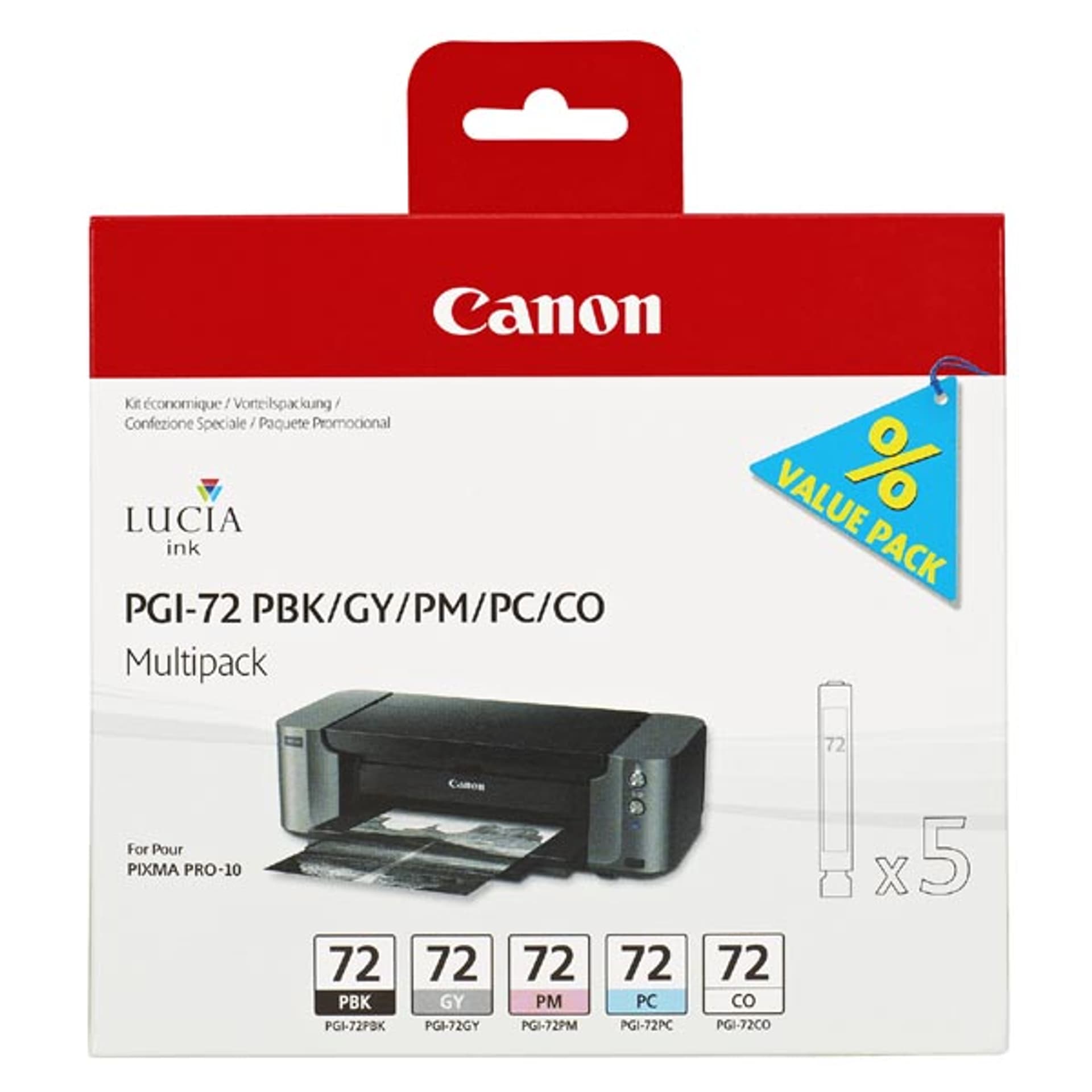 

Canon oryginalny ink / tusz PGI72, PBK/GY/PM/PC/CO, 6403B007, Canon PIXMA Pro-10