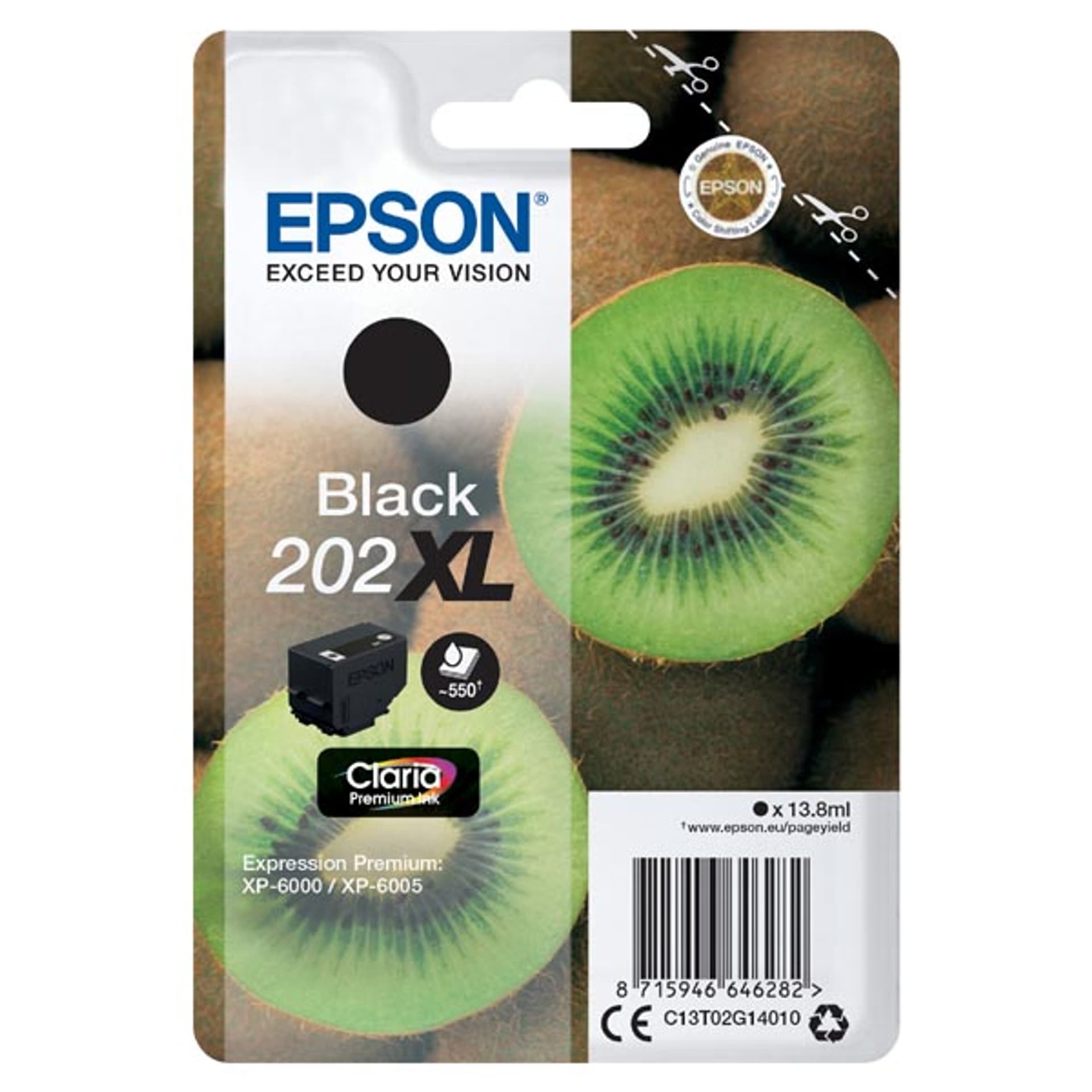 

Epson oryginalny ink / tusz C13T02G14010, 202 XL, black, 1x13.8ml, Epson XP-6000, XP-6005