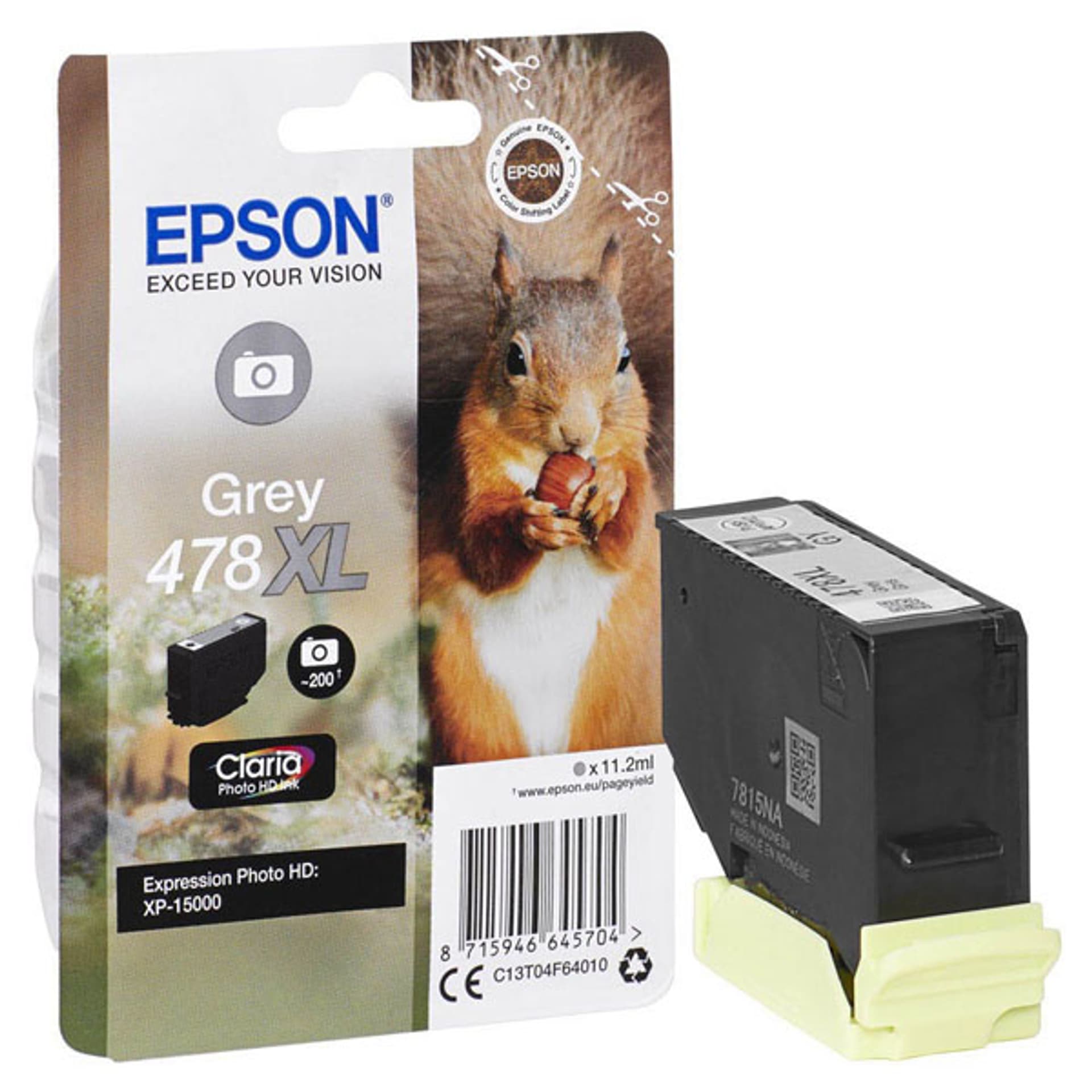

Epson oryginalny ink / tusz C13T04F64010, 478XL, grey, 10.2ml, Epson XP-15000