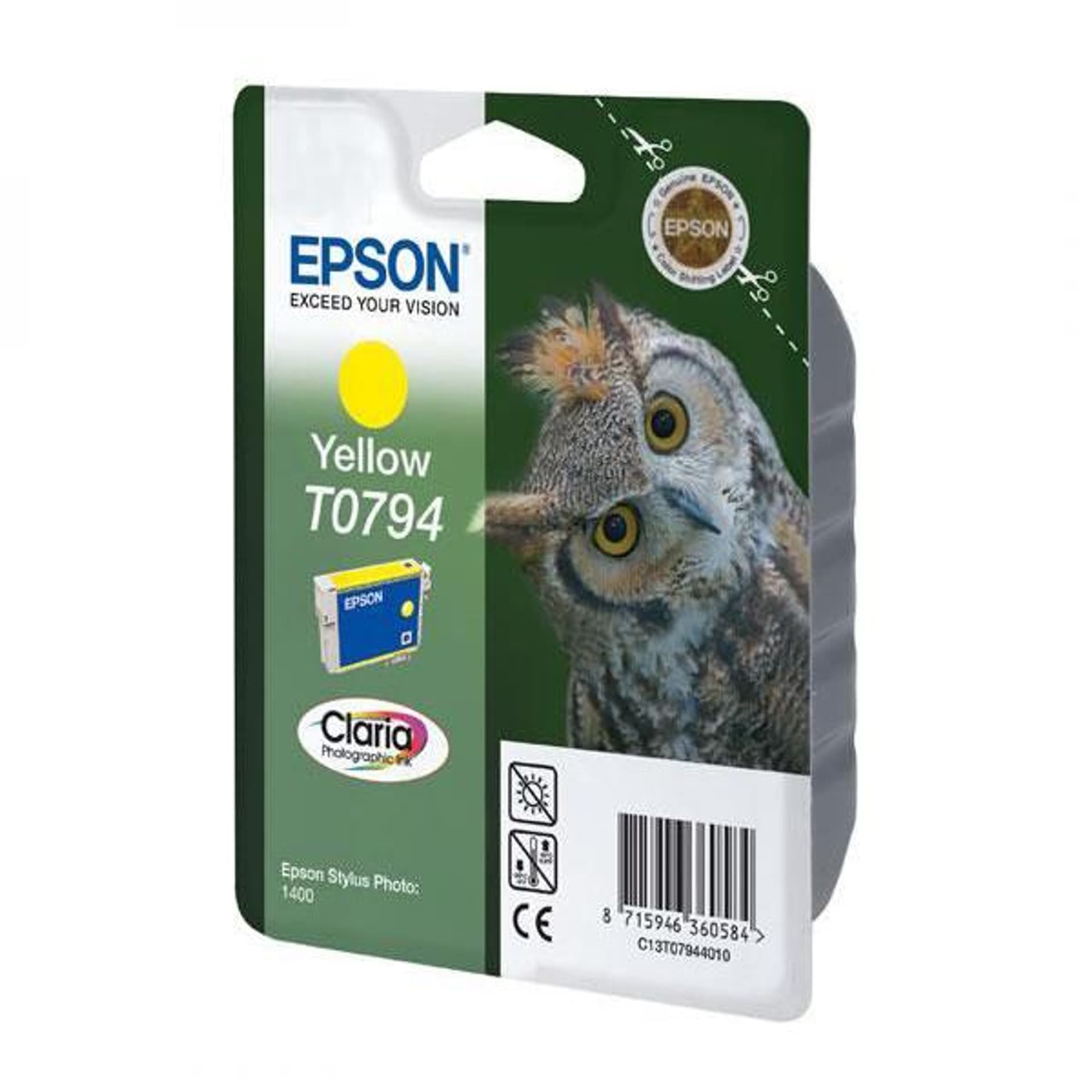 

Epson oryginalny ink / tusz C13T079440, yellow, 11,1ml, Epson Stylus Photo 1400