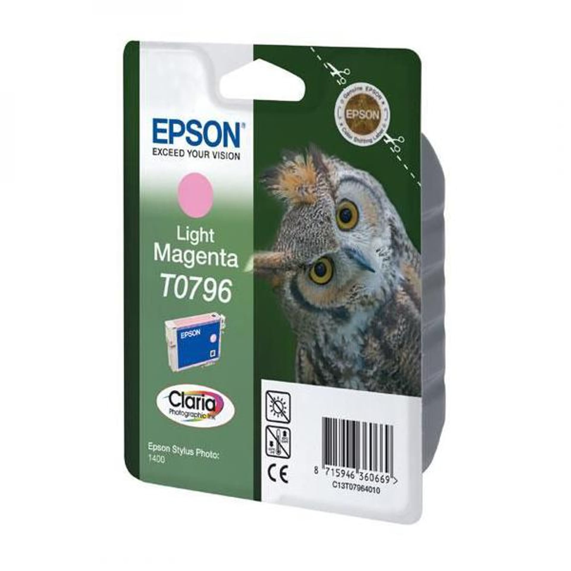 

Epson oryginalny ink / tusz C13T079640, light magenta, 11,1ml, Epson Stylus Photo 1400