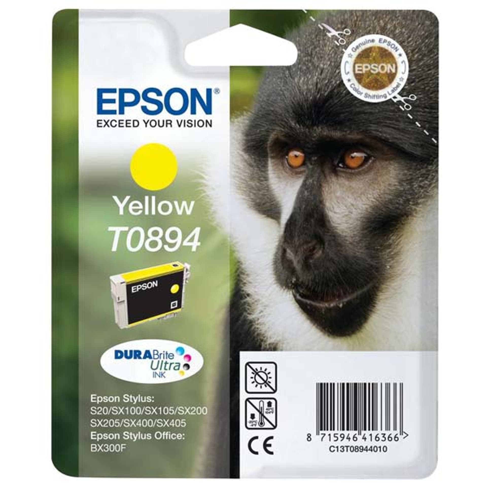 

Epson oryginalny ink / tusz C13T08944011, yellow, 3,5ml, Epson Stylus S20, SX100, SX200, SX400