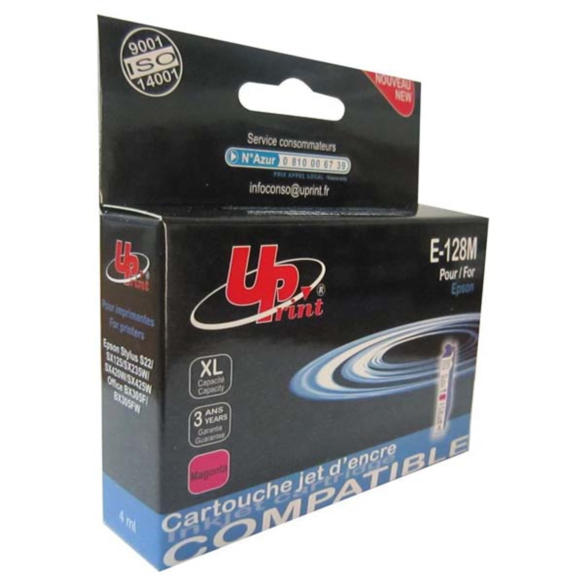

UPrint kompatybilny ink / tusz z C13T12834011, magenta, 165s, 10ml, E-128M, dla Epson Stylus S22, SX125, 420W, 425W, Stylus Office