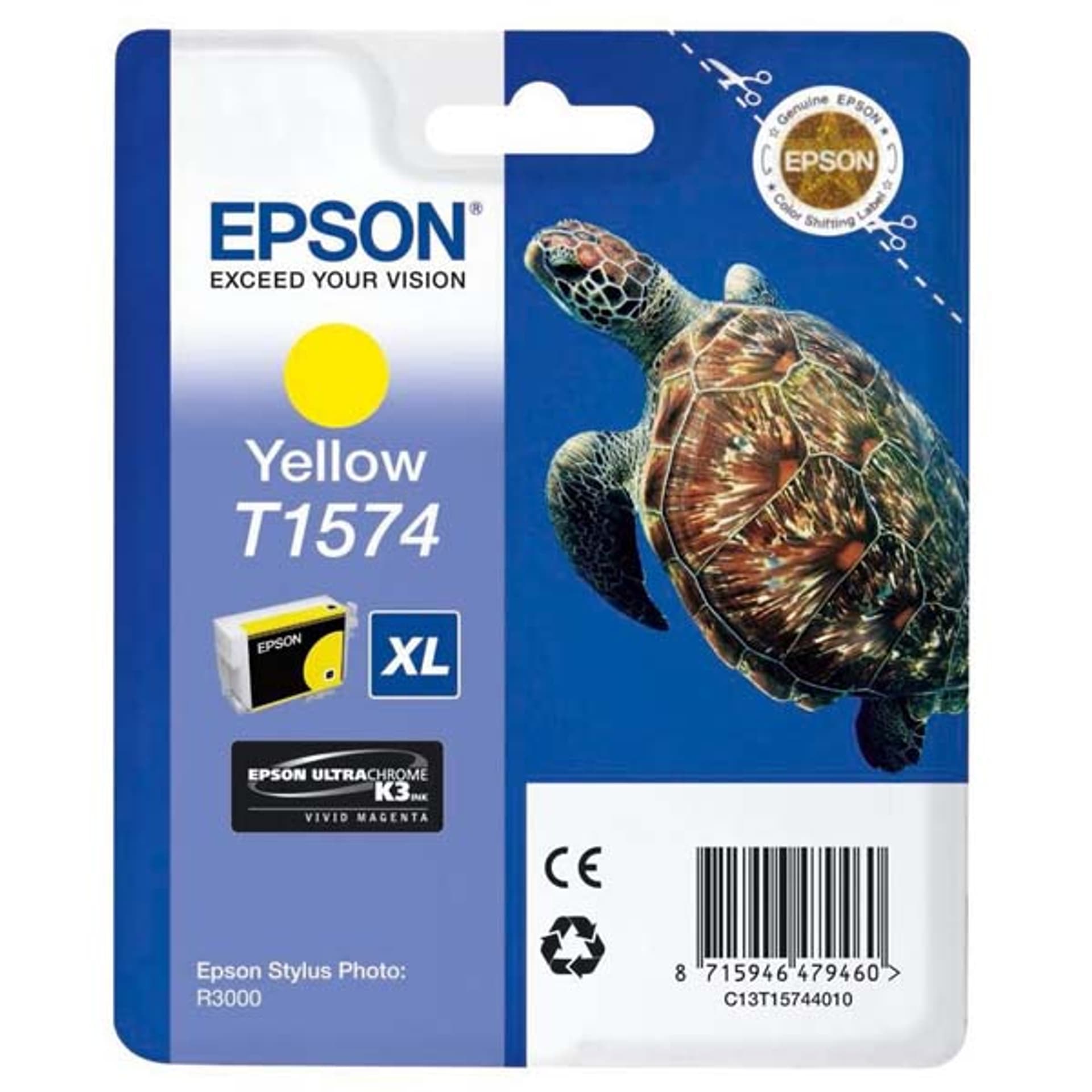 

Epson oryginalny ink / tusz C13T15744010, yellow, 25,9ml, Epson Stylus Photo R3000