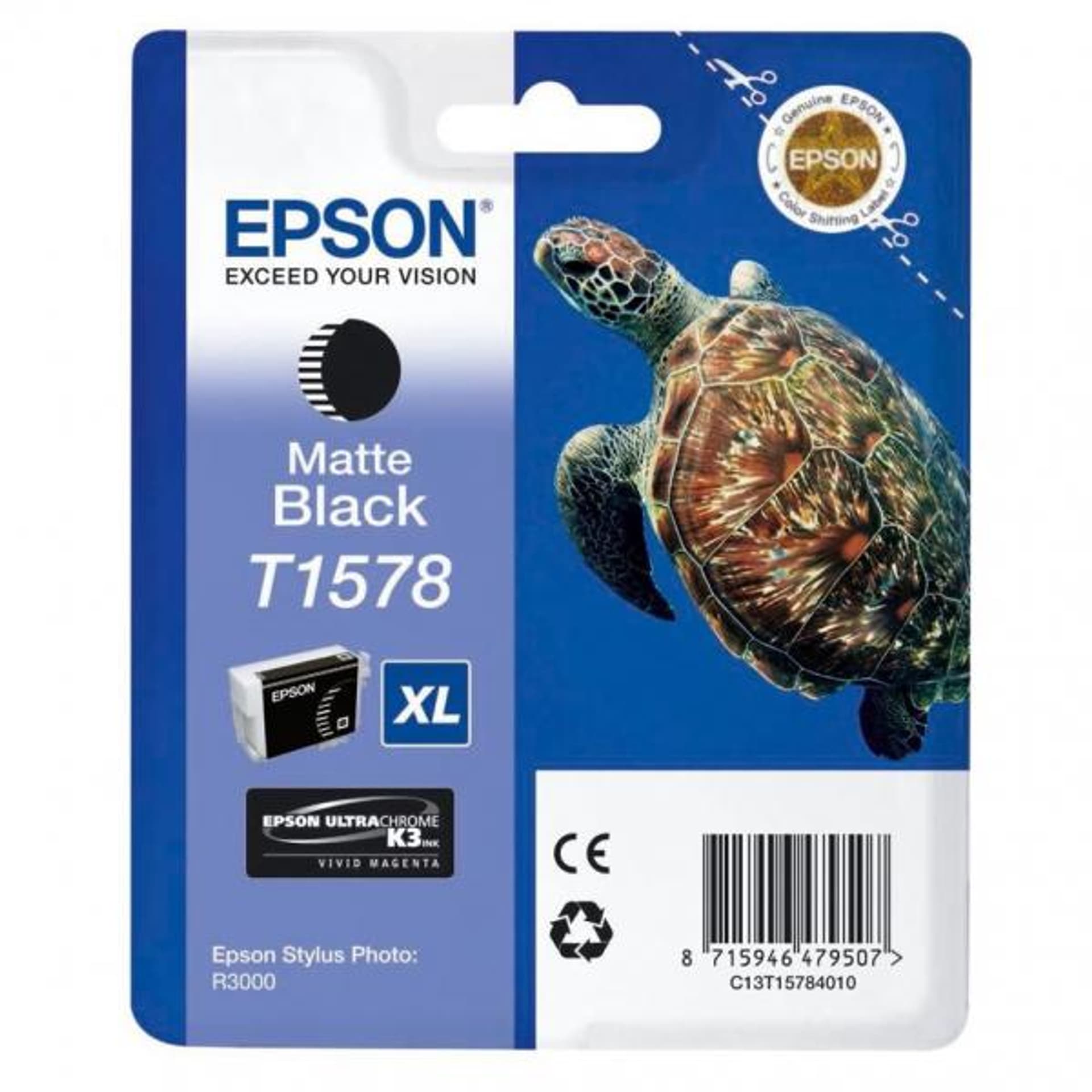 

Epson oryginalny ink / tusz C13T15784010, matte black, 25,9ml, Epson Stylus Photo R3000