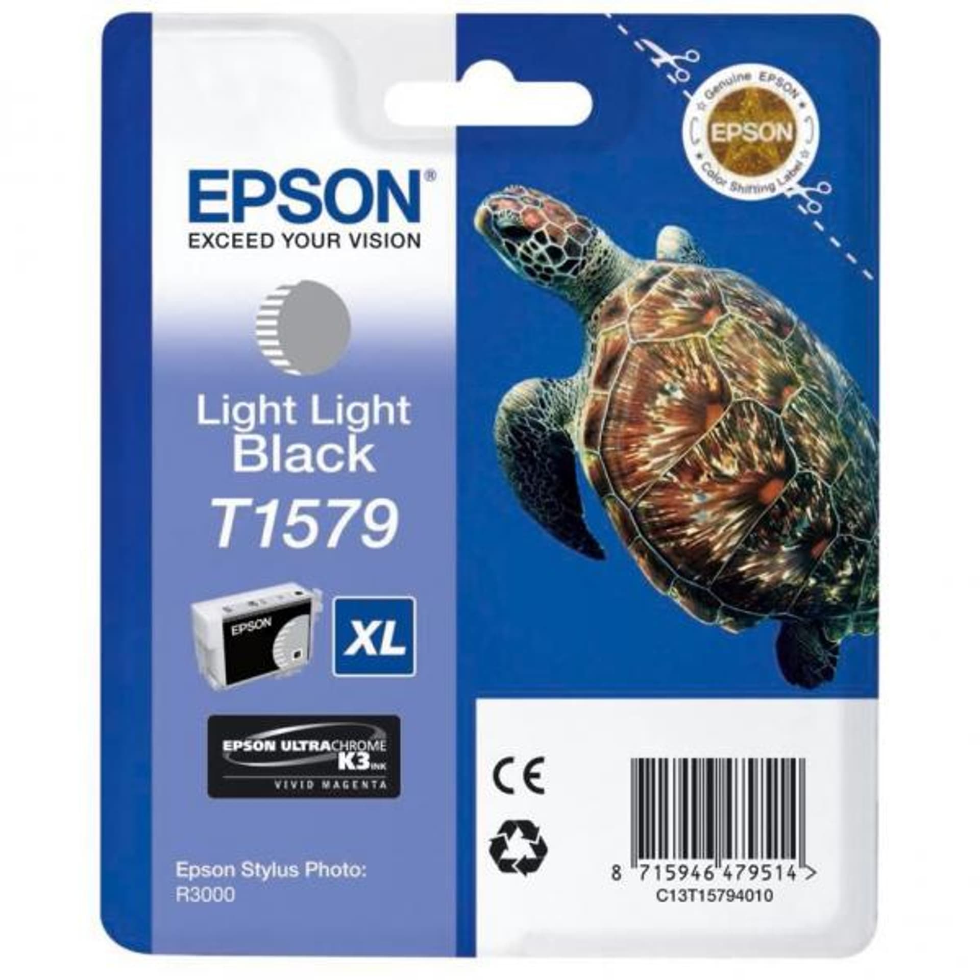 

Epson oryginalny ink / tusz C13T15794010, light light black, 25,9ml, Epson Stylus Photo R3000