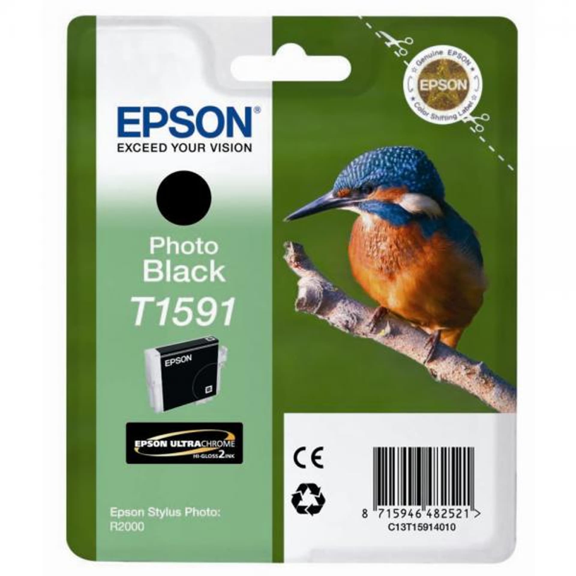 

Epson oryginalny ink / tusz C13T15914010, photo black, 17ml, Epson Stylus Photo R2000