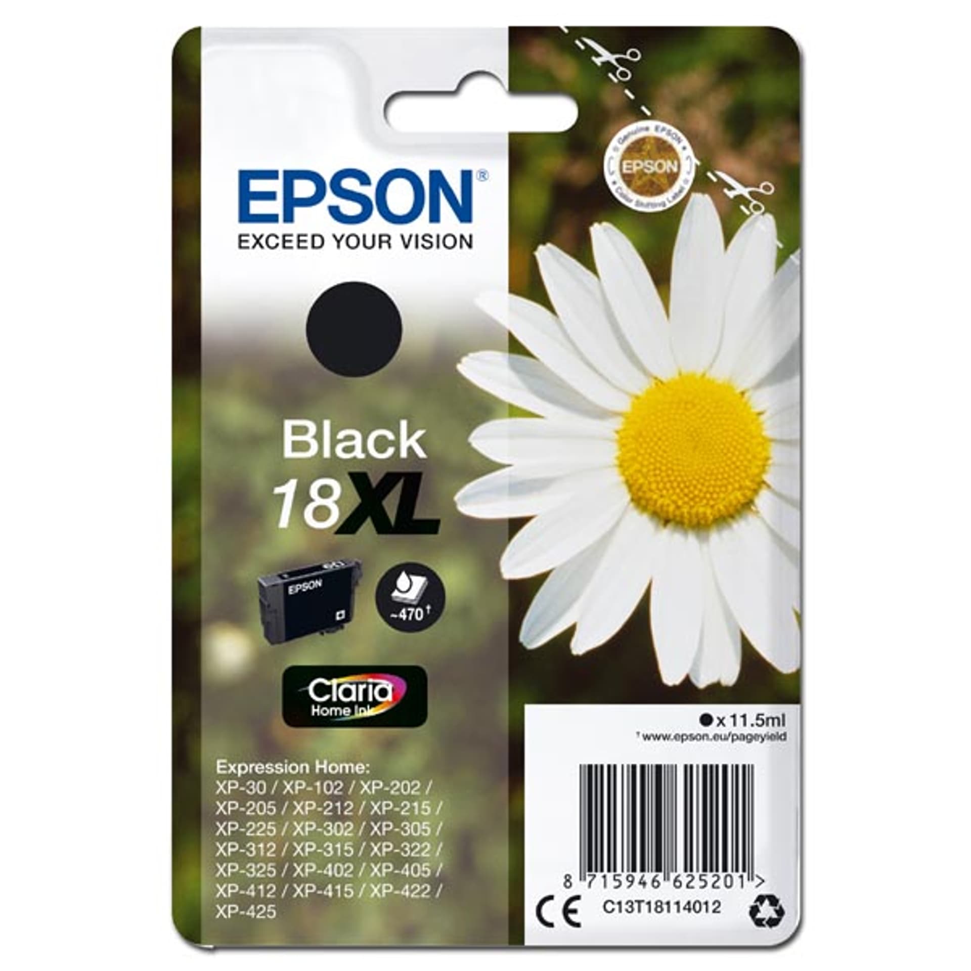 

Epson oryginalny ink / tusz C13T18114012, T181140, 18XL, black, 11,5ml, Epson Expression Home XP-102, XP-402, XP-405, XP-302
