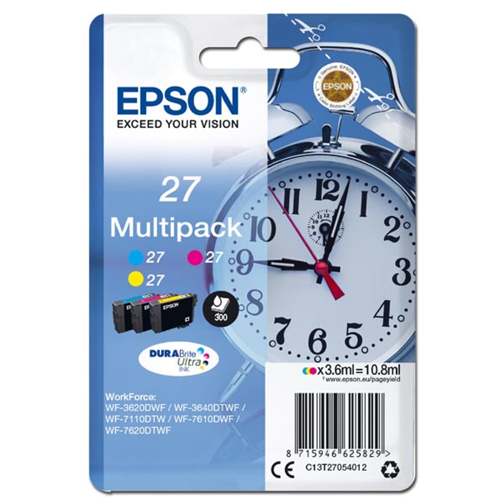 

Tusz EPSON Trójpak CMY T2705 3 x 3.6 ml C13T27054012