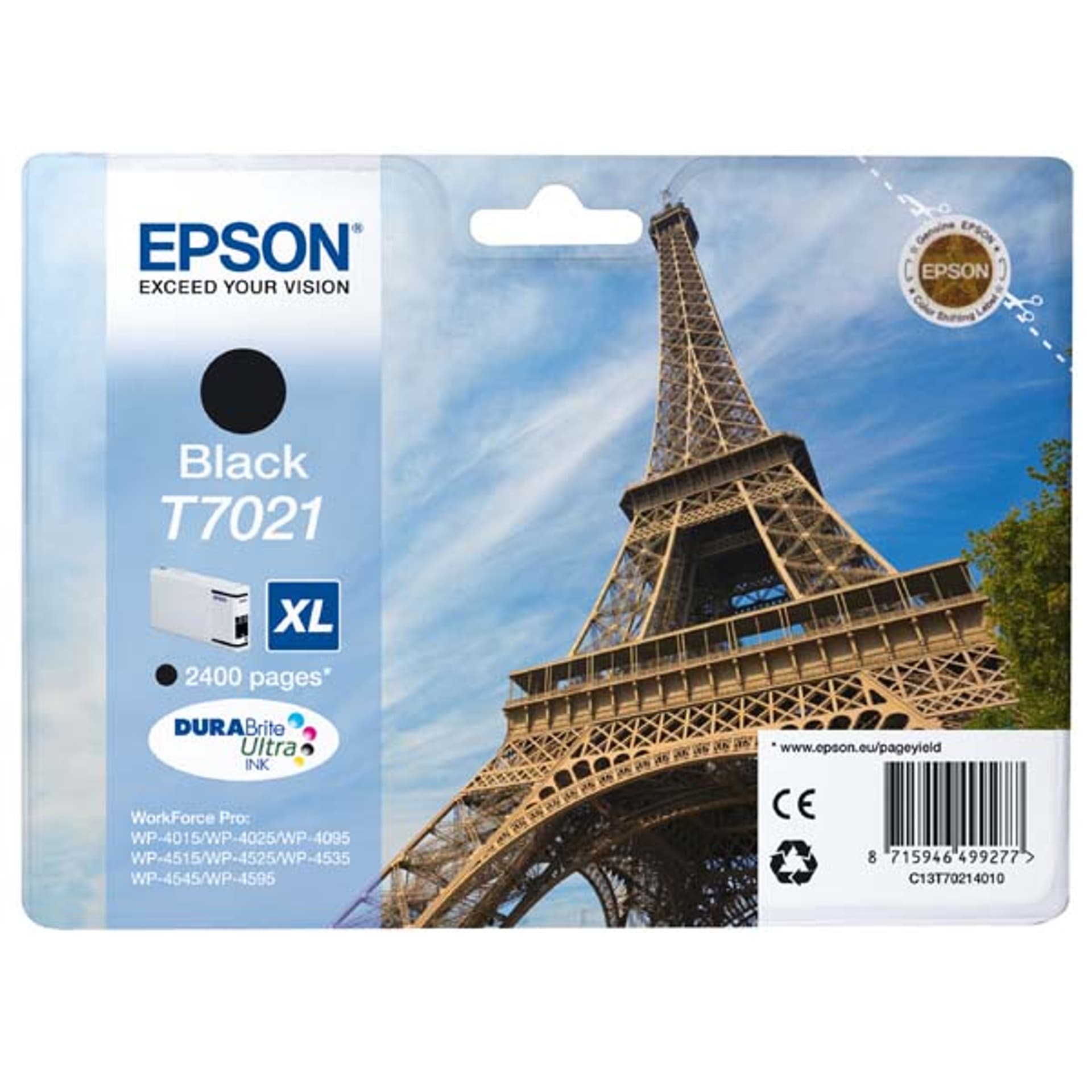 

Epson oryginalny ink / tusz C13T70214010, XL, black, 2400s, Epson WorkForce Pro WP4000, 4500 series