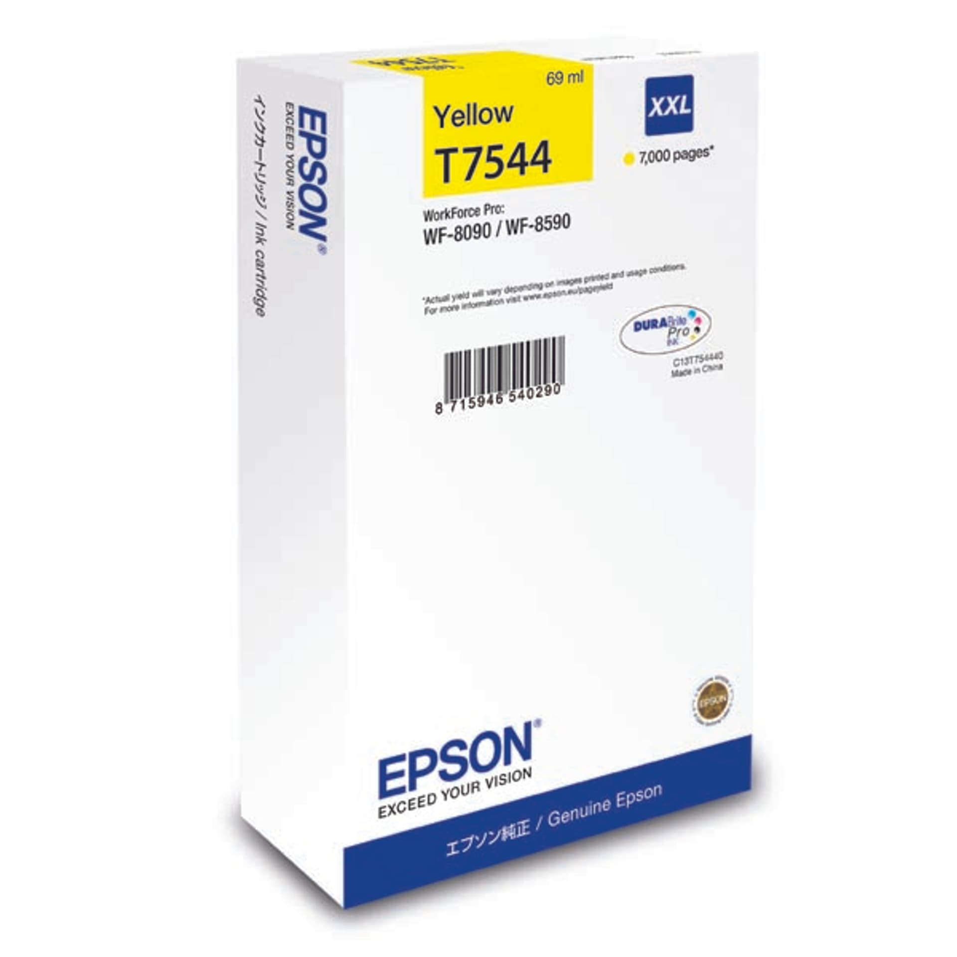 

Epson oryginalny ink / tusz C13T754440, T7544, XXL, yellow, 69ml, Epson WorkForce Pro WF-8590DWF