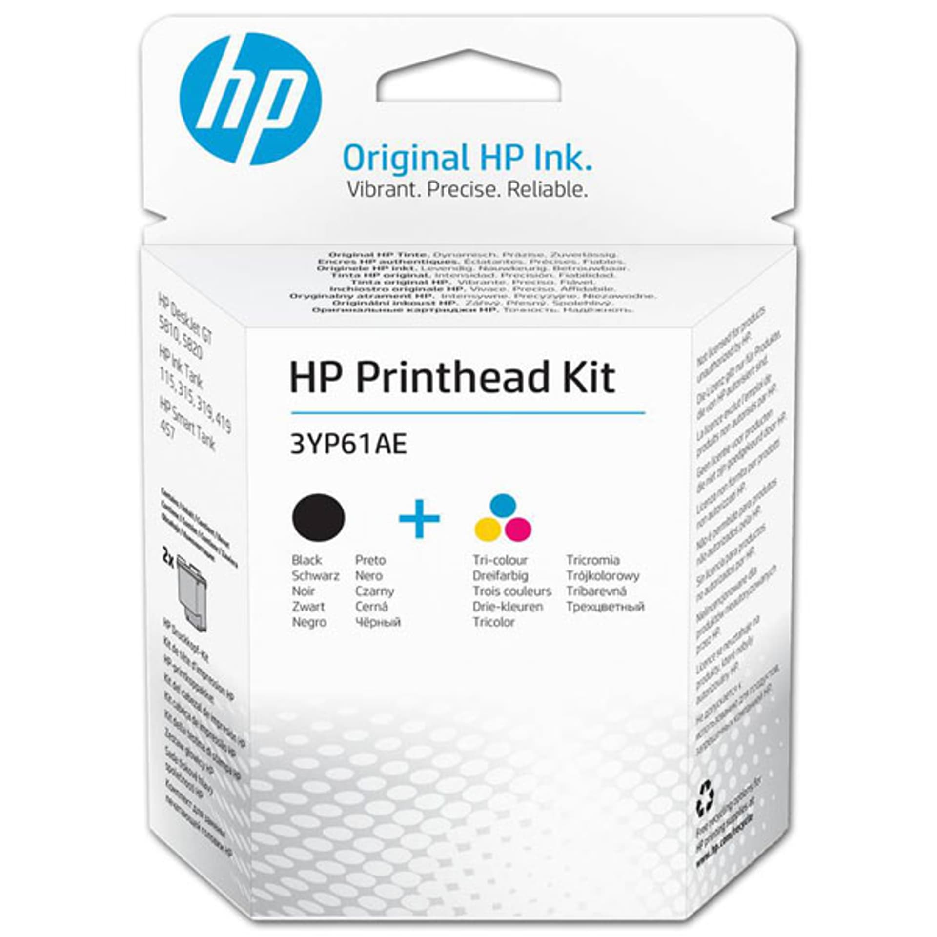 

HP oryginalny Zestaw głowicy drukującej, printhead kit 3YP61AE, black/color, Replacement Kit, HP DeskJet GT 5810, 5820, Ink Tank 1