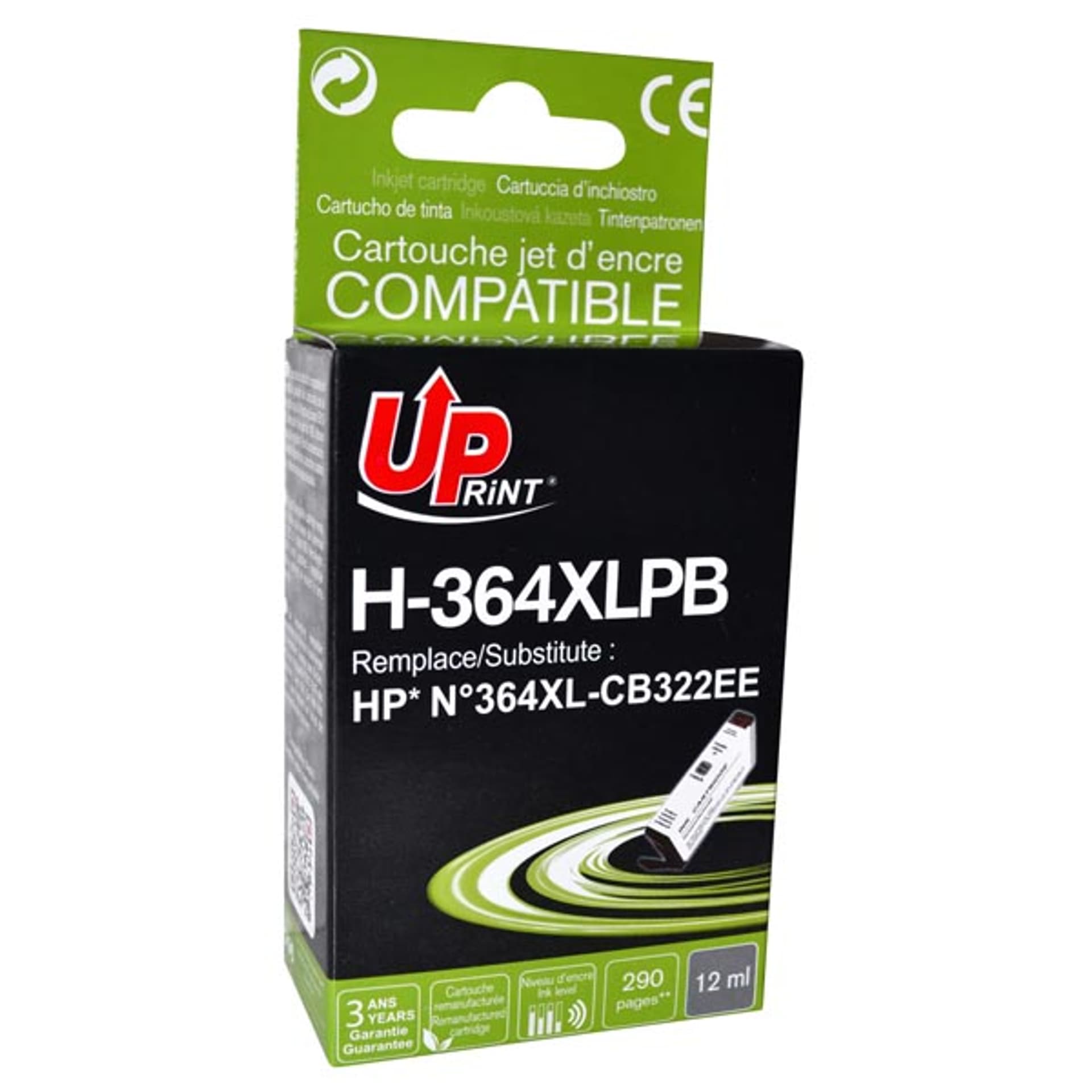 

UPrint kompatybilny ink / tusz z CB317EE, CB322EE, HP 364, photo black, 12ml, H-364XL-PB, dla HP Photosmart B8550, C5380, D5460