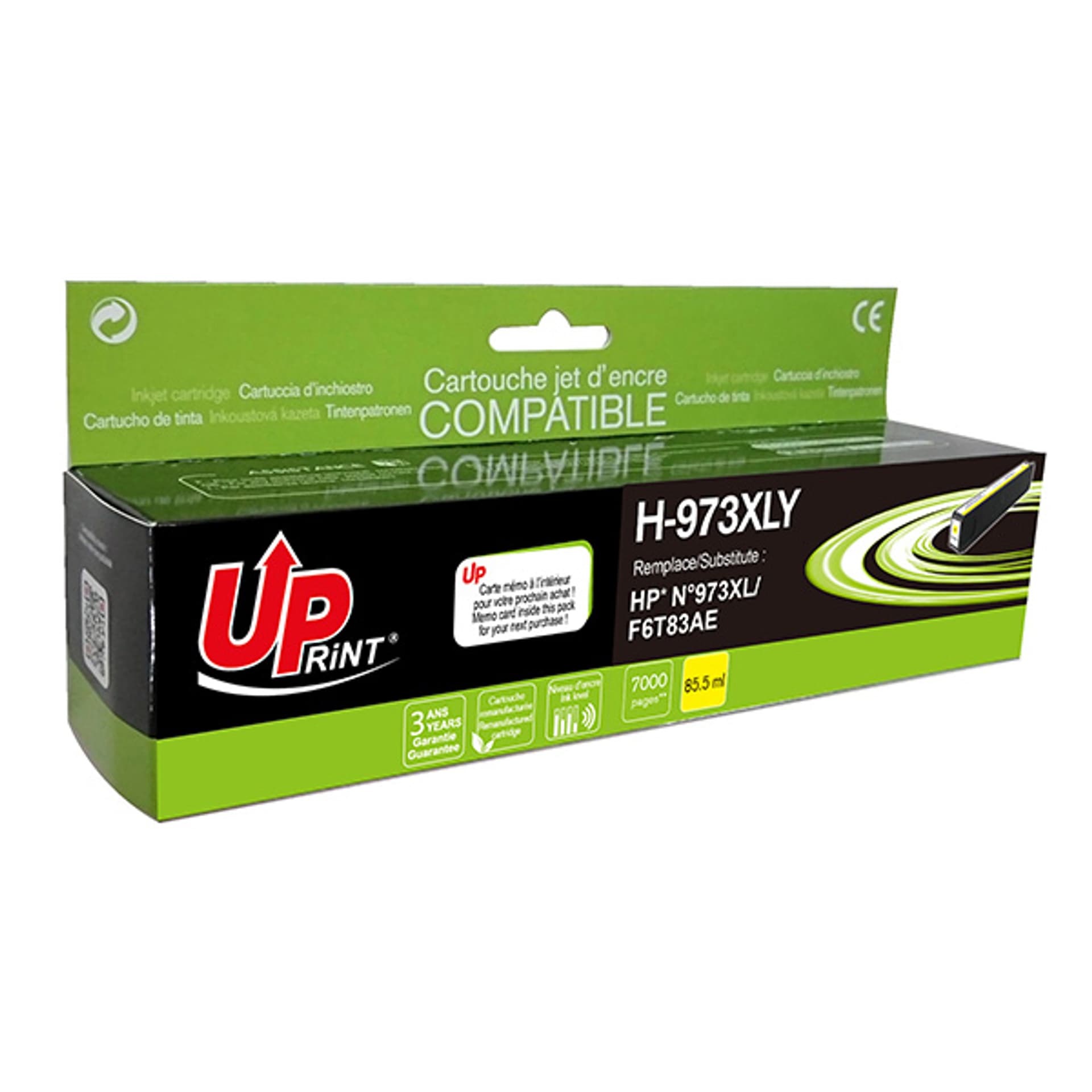 

UPrint kompatybilny ink / tusz z F6T83AE, HP 973X, yellow, 7000s, 86ml, H-973XLY, dla HP PageWide Pro 452, Pro 477