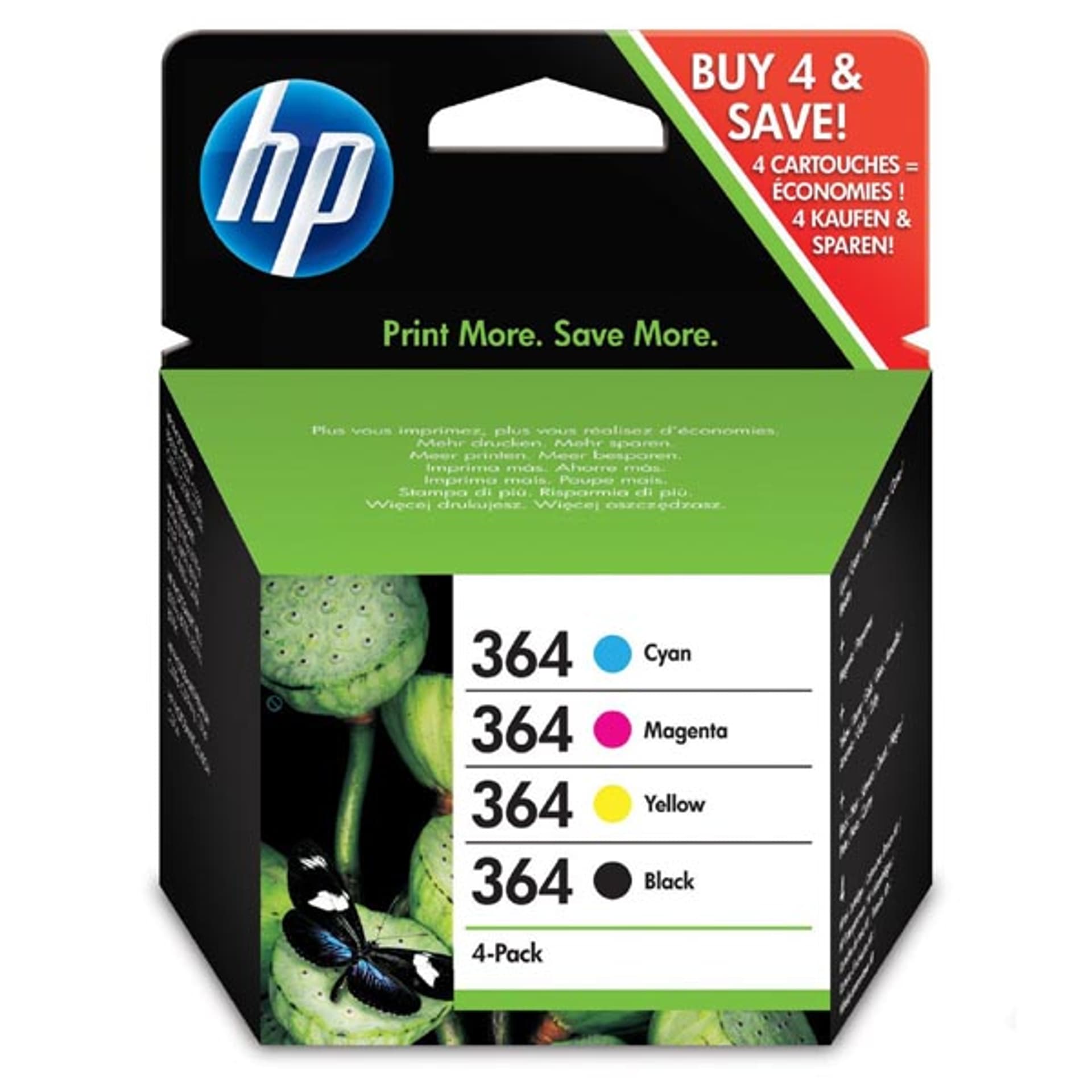 

HP oryginalny ink / tusz N9J73AE, HP 364 Combo pack, CMYK, HP 4-pack + paper Combo-pack,B8550,C5380,D5460