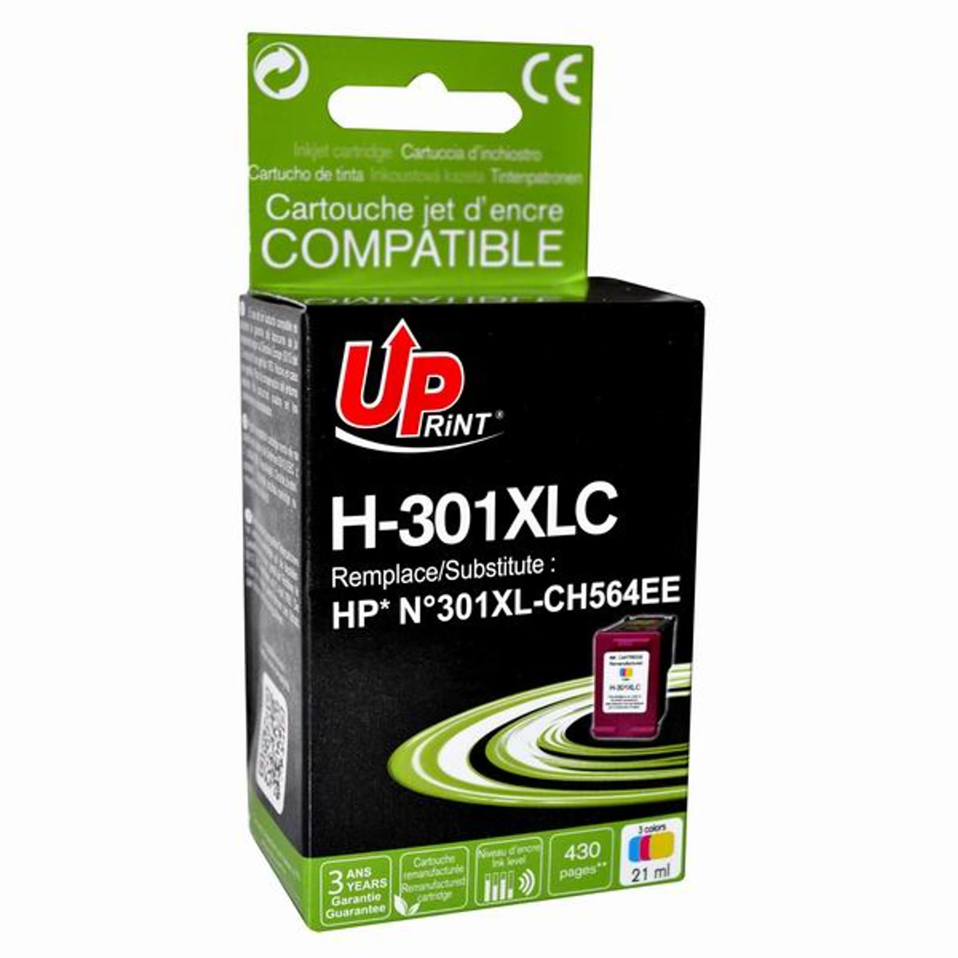 

UPrint kompatybilny ink / tusz z N9K07AE, HP 304XL, Tri-color, 400s, 18ml, H-304XLC, proszt, HP DeskJet 2620,2630,2632,2633,3720,3