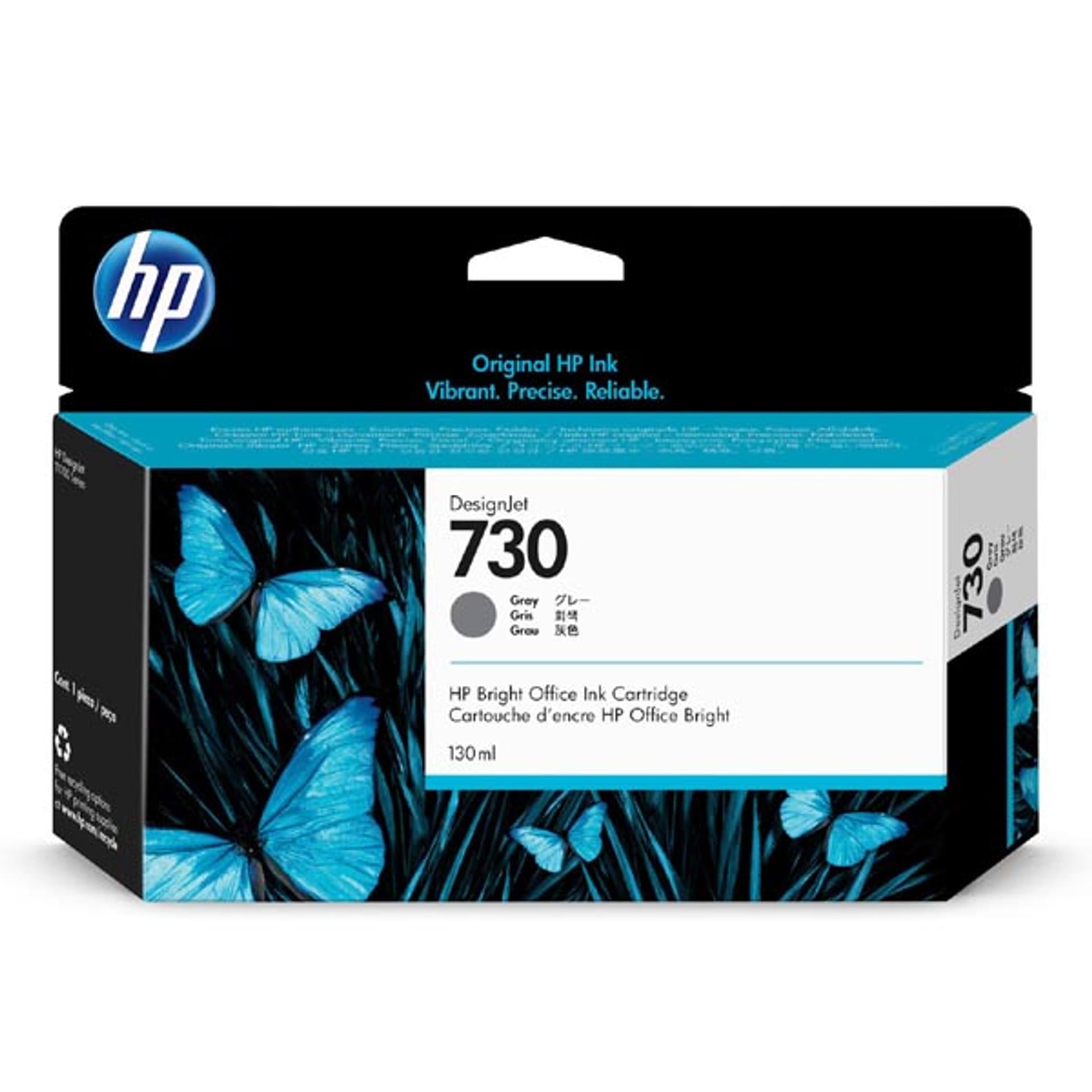 

HP oryginalny ink / tusz P2V66A, HP 730, gray, 130ml, HP HP DESIGNJET T1600 SERIES,1700 SERIES,2600 SERIES