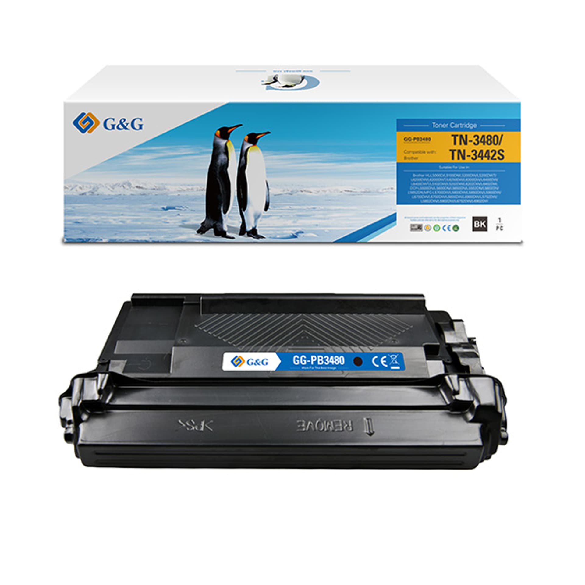 

G&G kompatybilny toner z NT-PB3480, TN3480, black, 8000s, dla Brother HL-L6400DW, N