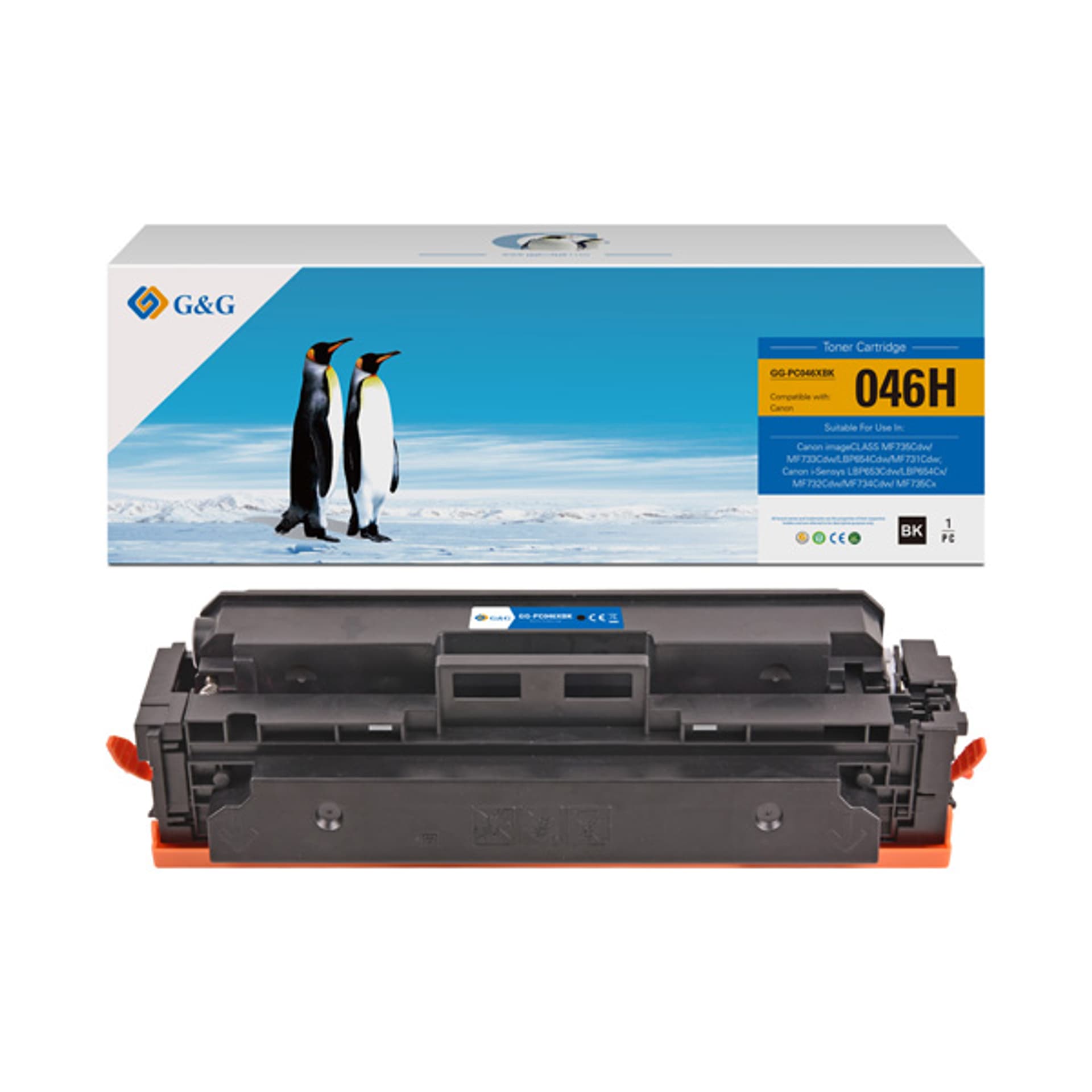 

G&G kompatybilny toner z NT-PC046XBK, 046HBK, black, 6300s, high capacity, dla Canon LBP654Cx, 653Cdw, MFP735Cx, 634Cdw, 632Cdw, N