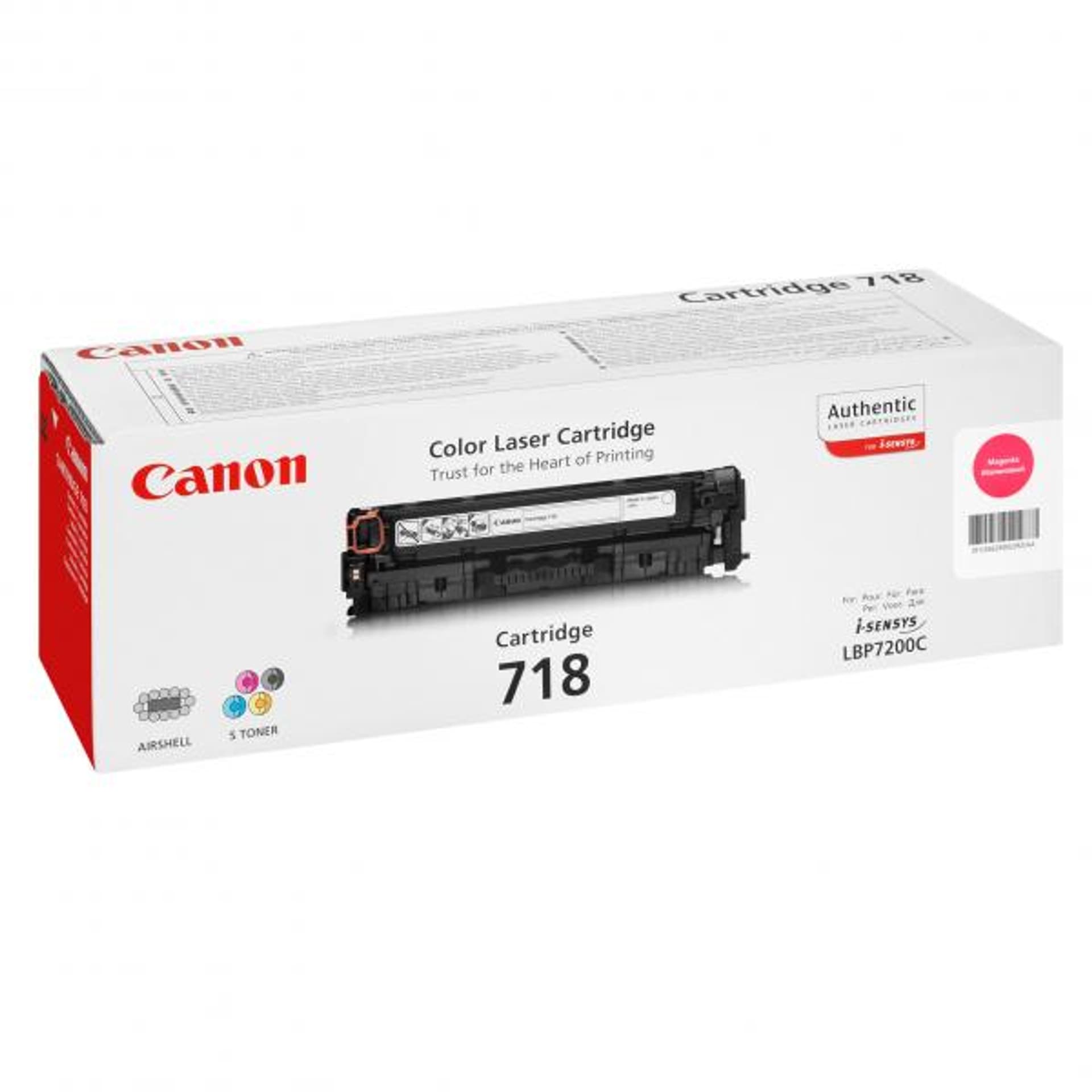 

Kaseta z tonerem CANON 718 Magenta CLBP718M 2660B002AA