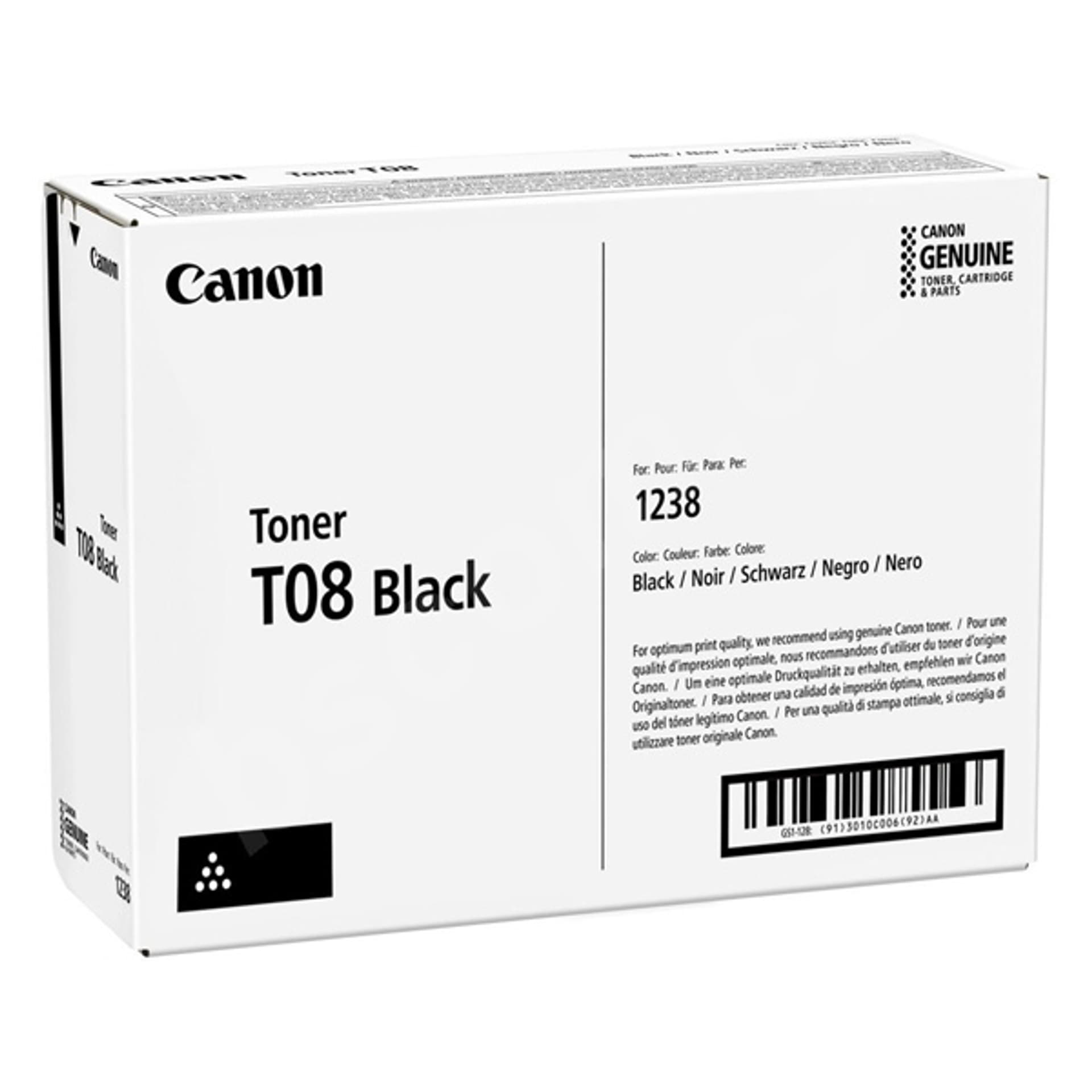 

Canon oryginalny toner T08 BK, 3010C006, black, 11000s, Canon i-SENSYS X 1238P Series, O