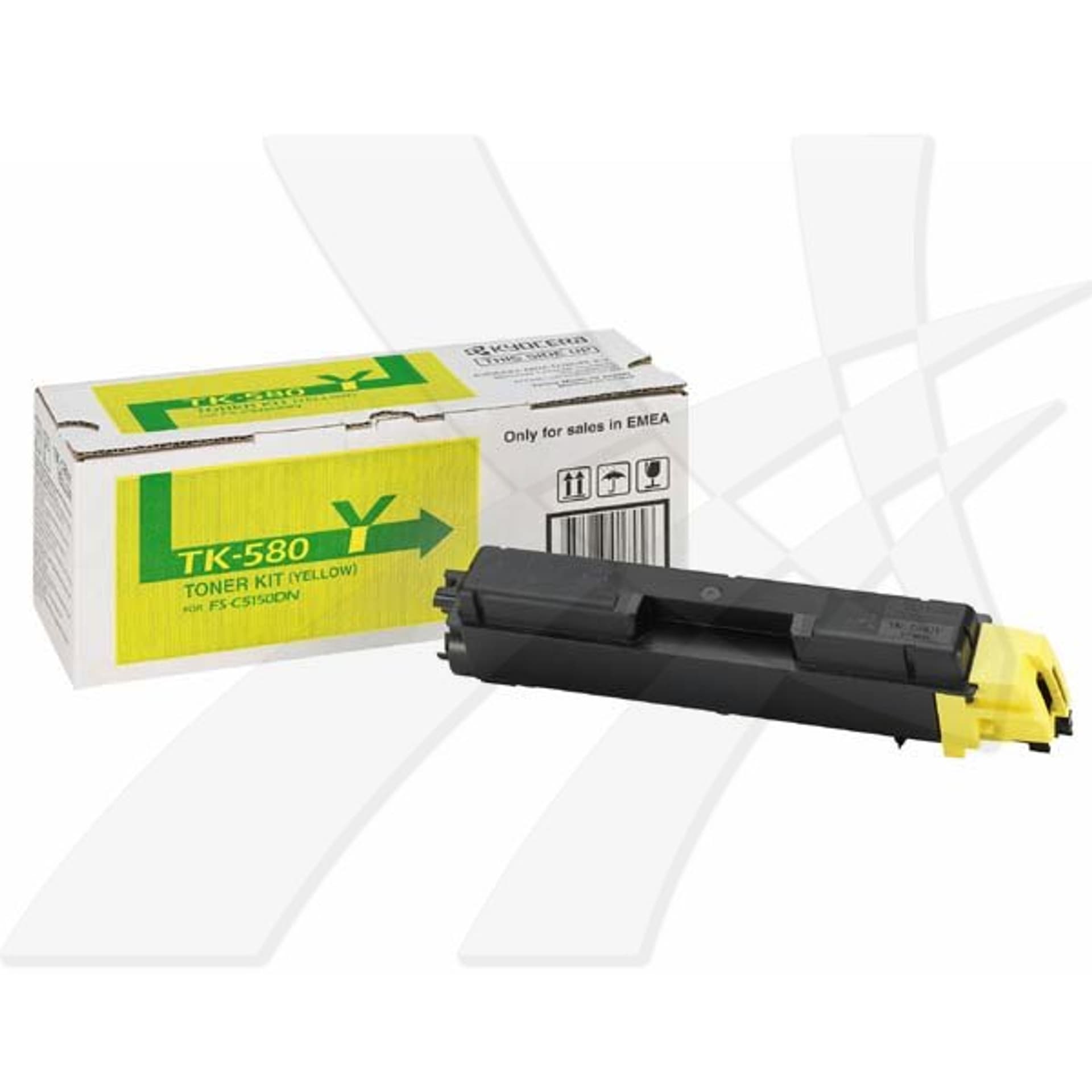 

Kyocera oryginalny toner TK580Y, 1T02KTANL0, yellow, 2800s, Kyocera FS- C5150DN, O